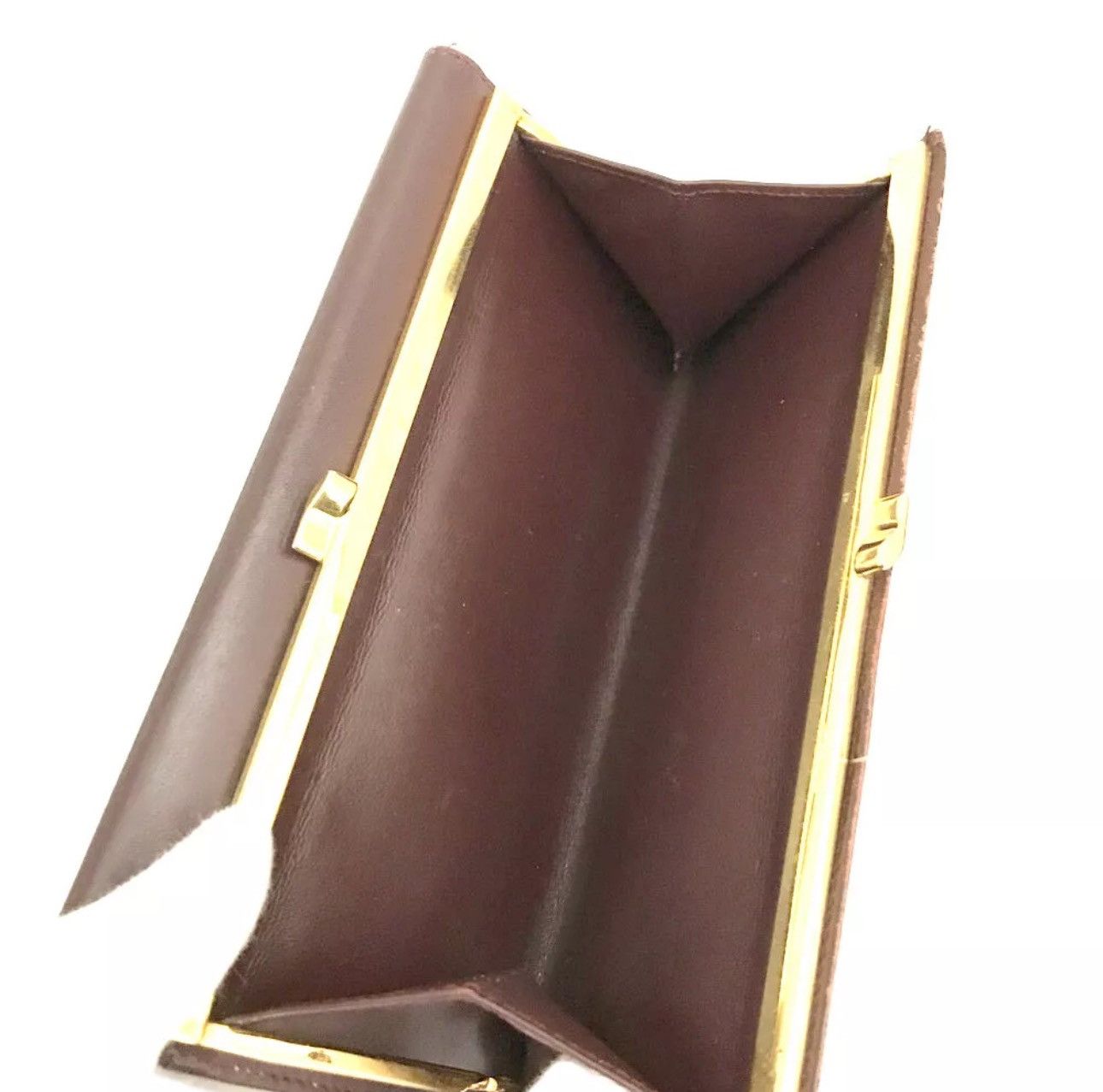 Cartier Vintage Cartier Leather Trifold Wallet Bordeaux Size ONE SIZE - 5 Thumbnail