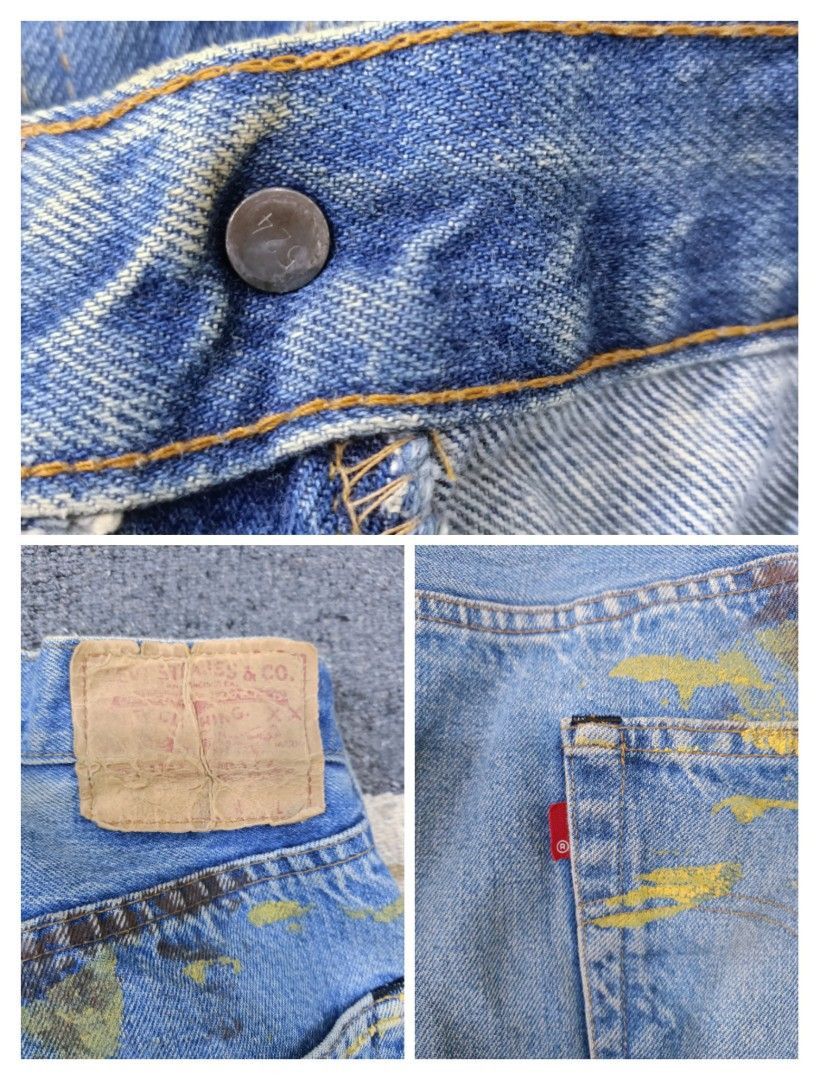 Levi's Vintage Levi’s 501 Rindem Selvedge Single R - Big Fit W50 Size US 44 / EU 60 - 9 Thumbnail