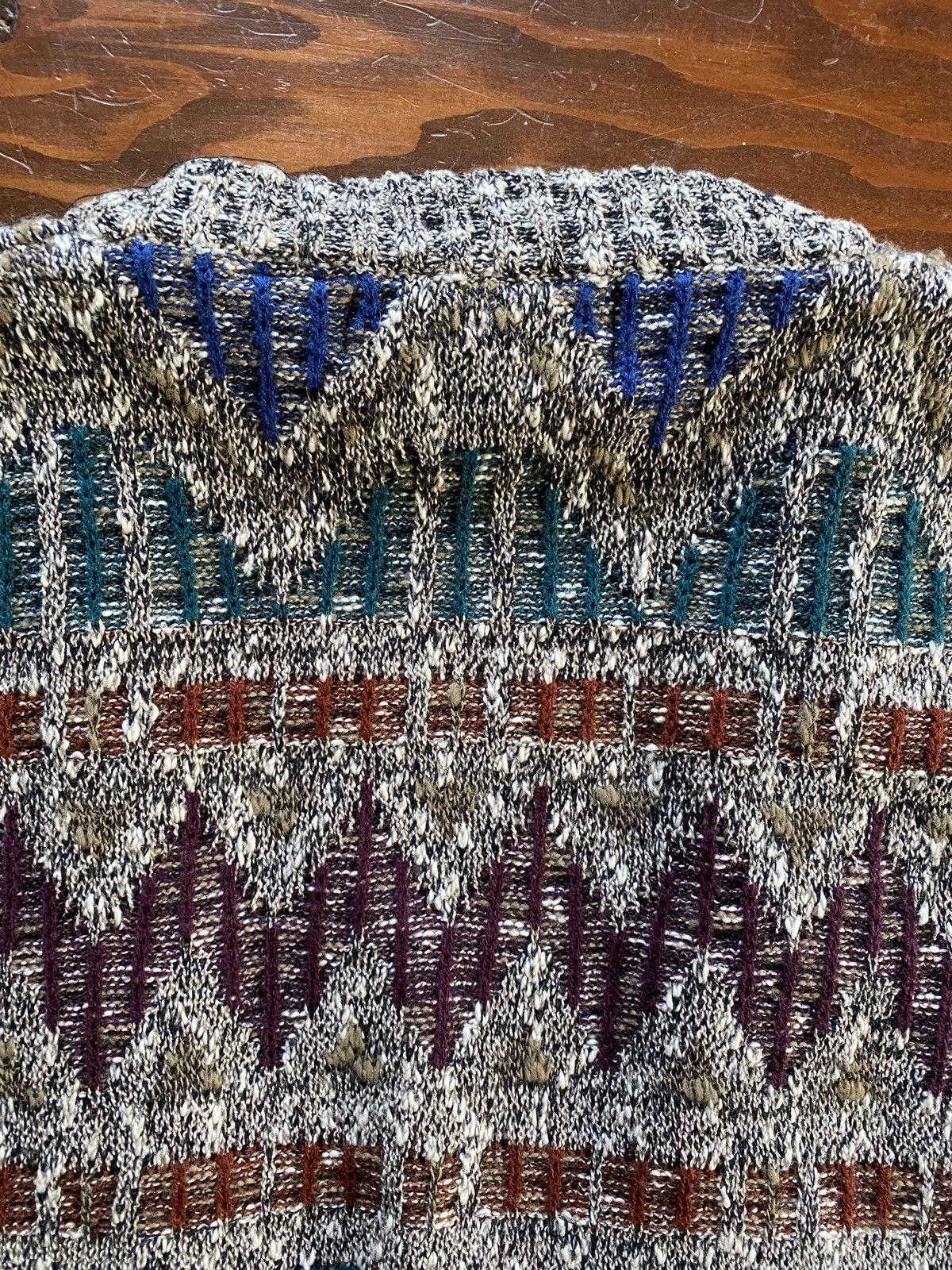 Vintage Vintage 80’s Michael Gerald Multi Pattern Cardigan Sweater Size US L / EU 52-54 / 3 - 13 Thumbnail