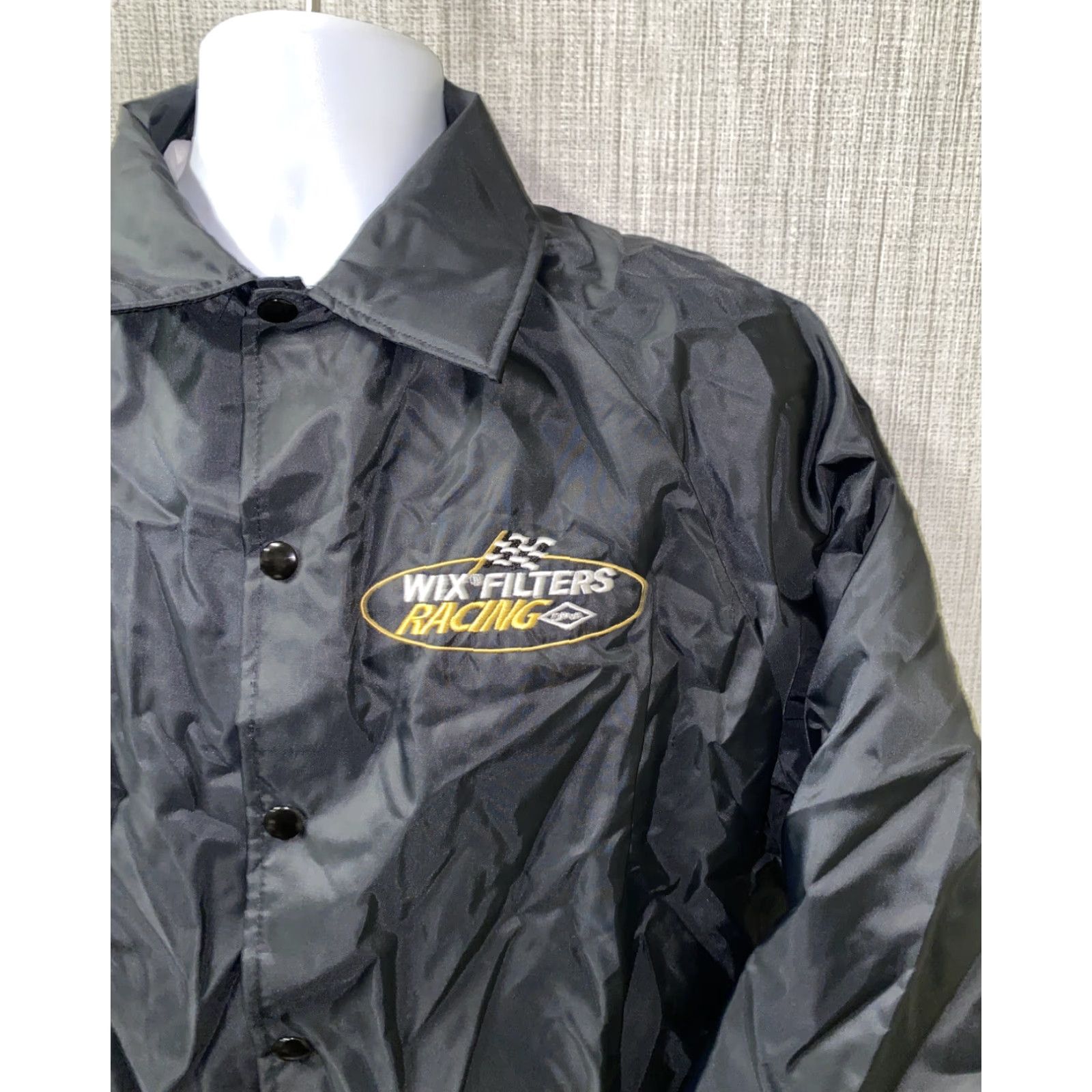 Vintage VINTAGE King Louie Jacket Mens Black Nylon Snap Button Front Size L NWT Size US L / EU 52-54 / 3 - 2 Thumbnail