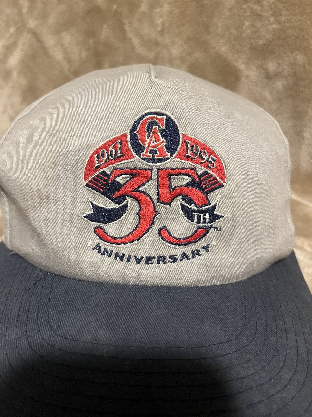 Majestic Vintage 90’s 1995 California Angels 35th Anniversary NBL Cap Size ONE SIZE - 3 Thumbnail