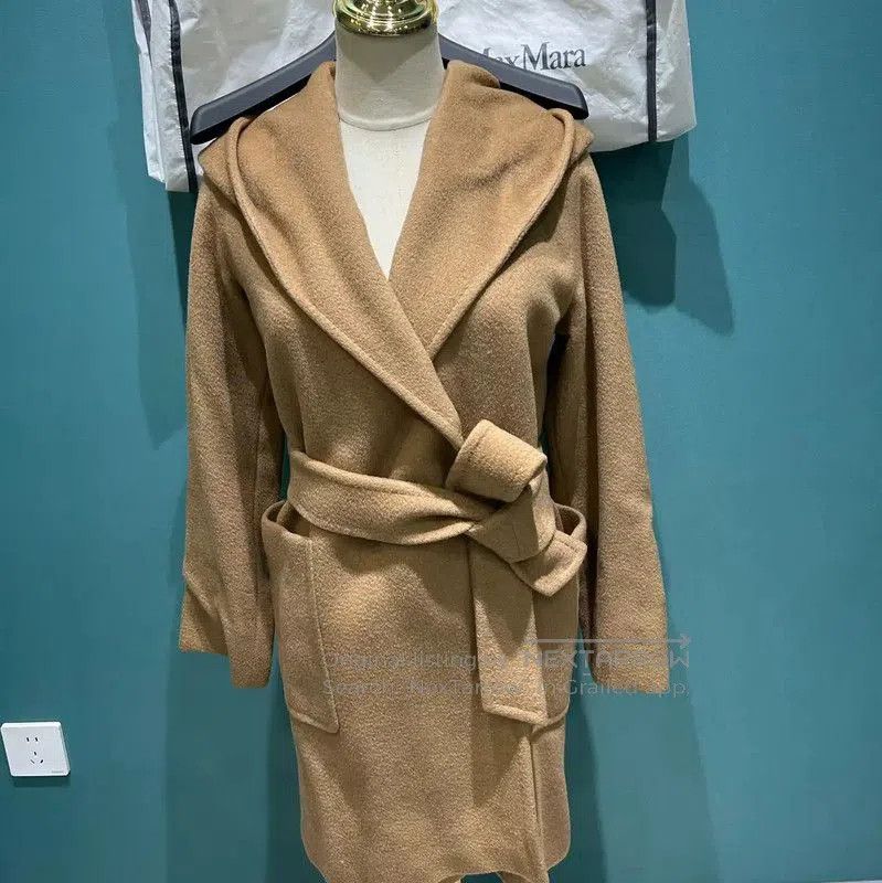 Max Mara MaxMara Brown Alpaca Wool Coat for Women . Size S / US 4 / IT 40 - 1 Thumbnail