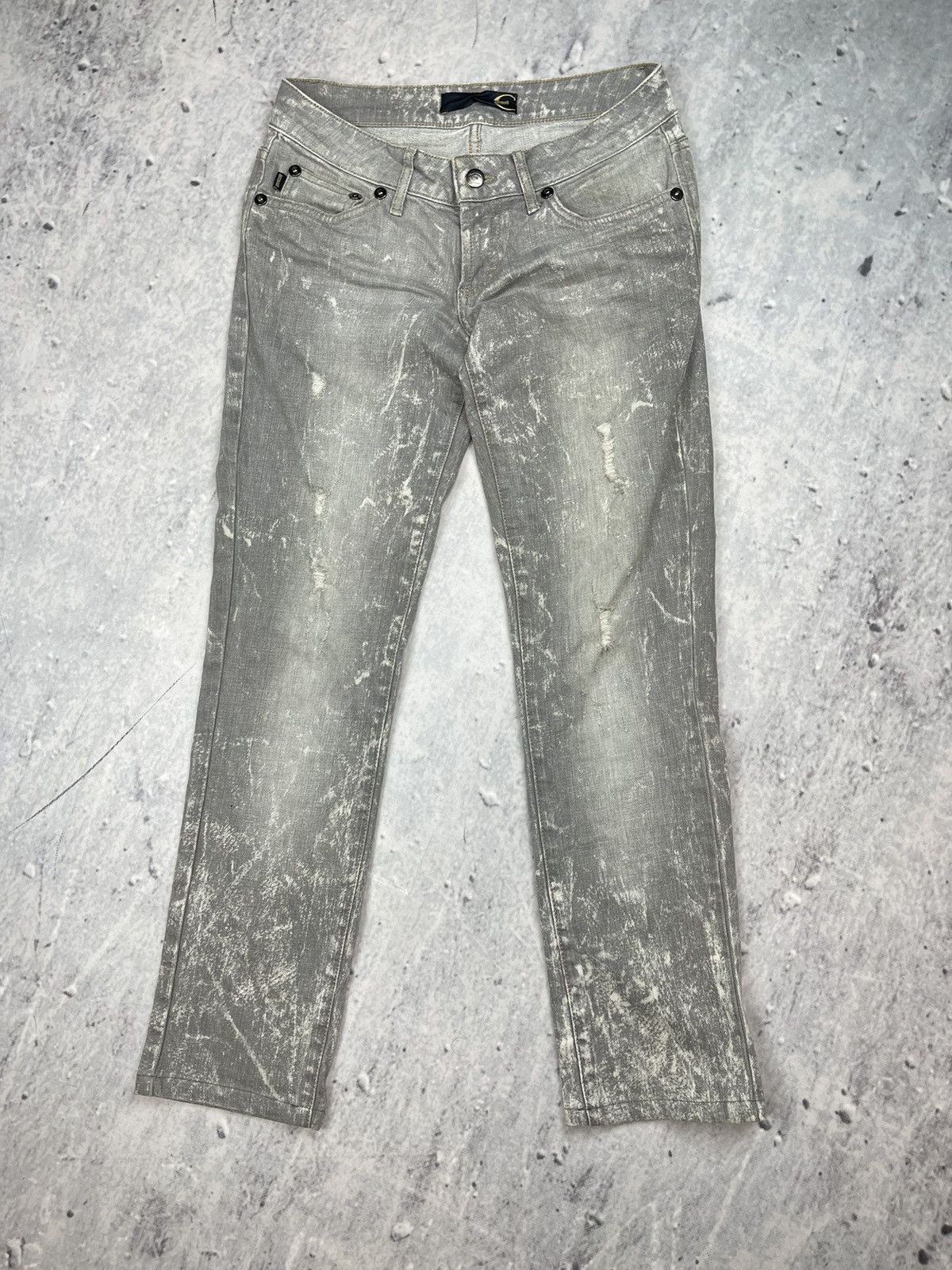 Hysteric Glamour × Just Cavalli Avant Garde Just Cavalli jeans gray pants Y2K Size 28" / US 6 / IT 42 - 1 Thumbnail