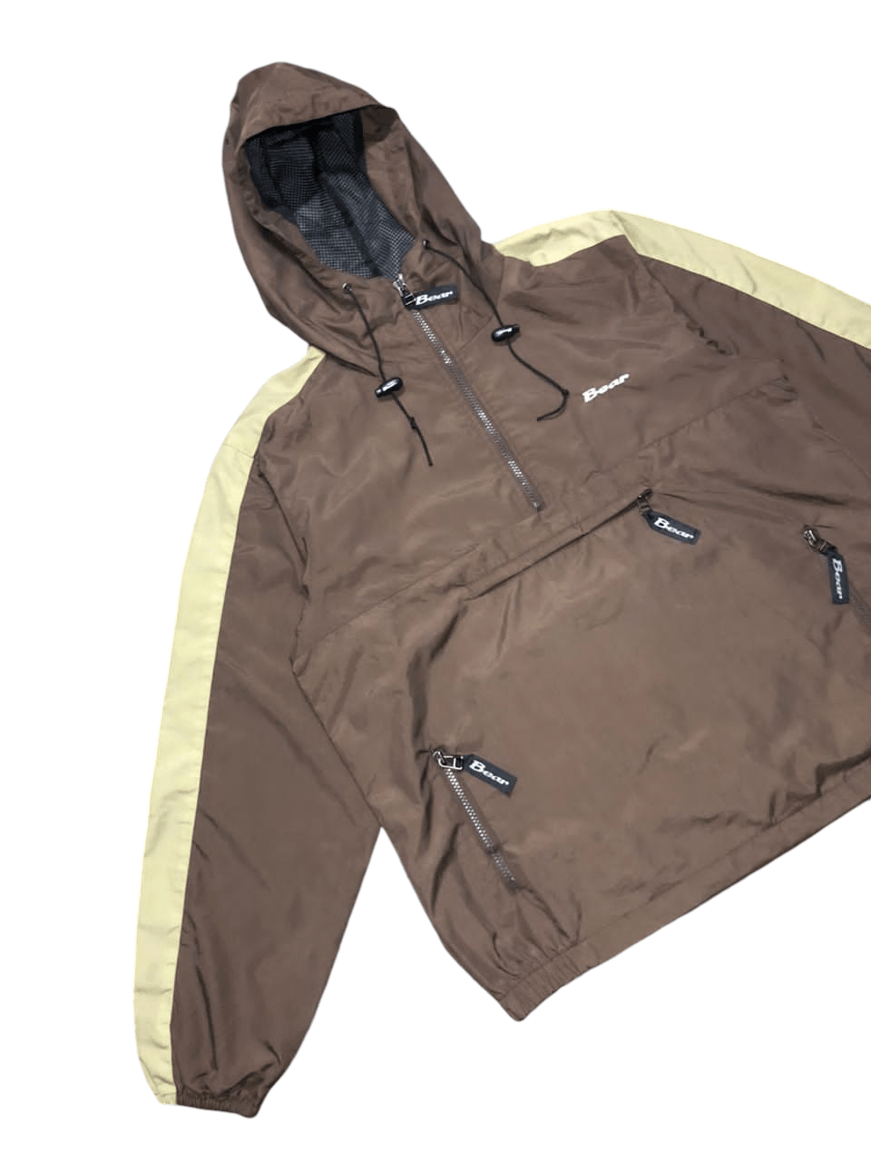 Japanese Brand Archive💥Vintage Bear Half Zipper Anorak Nylon Jacket 2 Tone Size US M / EU 48-50 / 2 - 4 Thumbnail