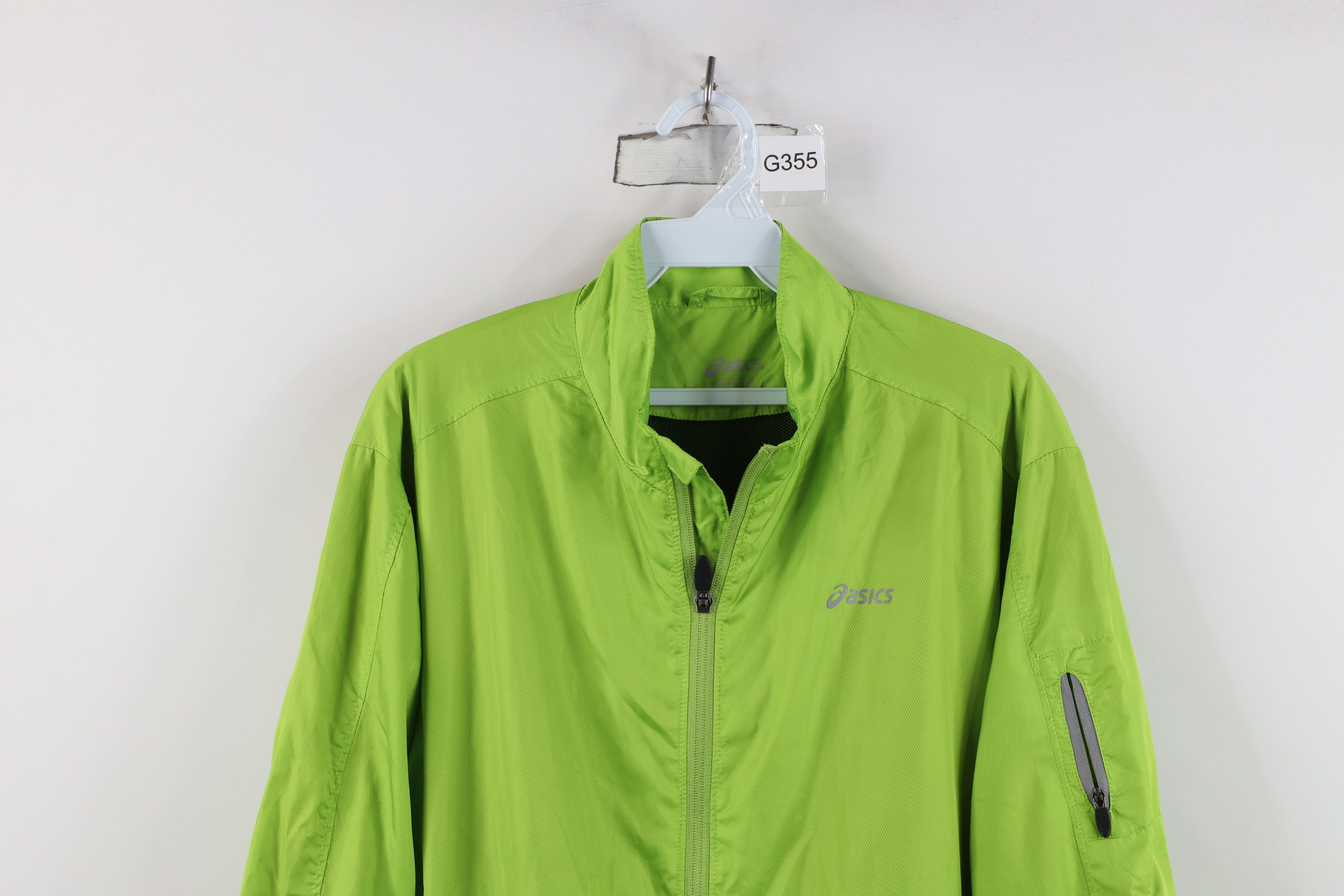 Asics Vintage Asics Reflective Running Rain Windbreaker Jacket Size US M / EU 48-50 / 2 - 2 Thumbnail