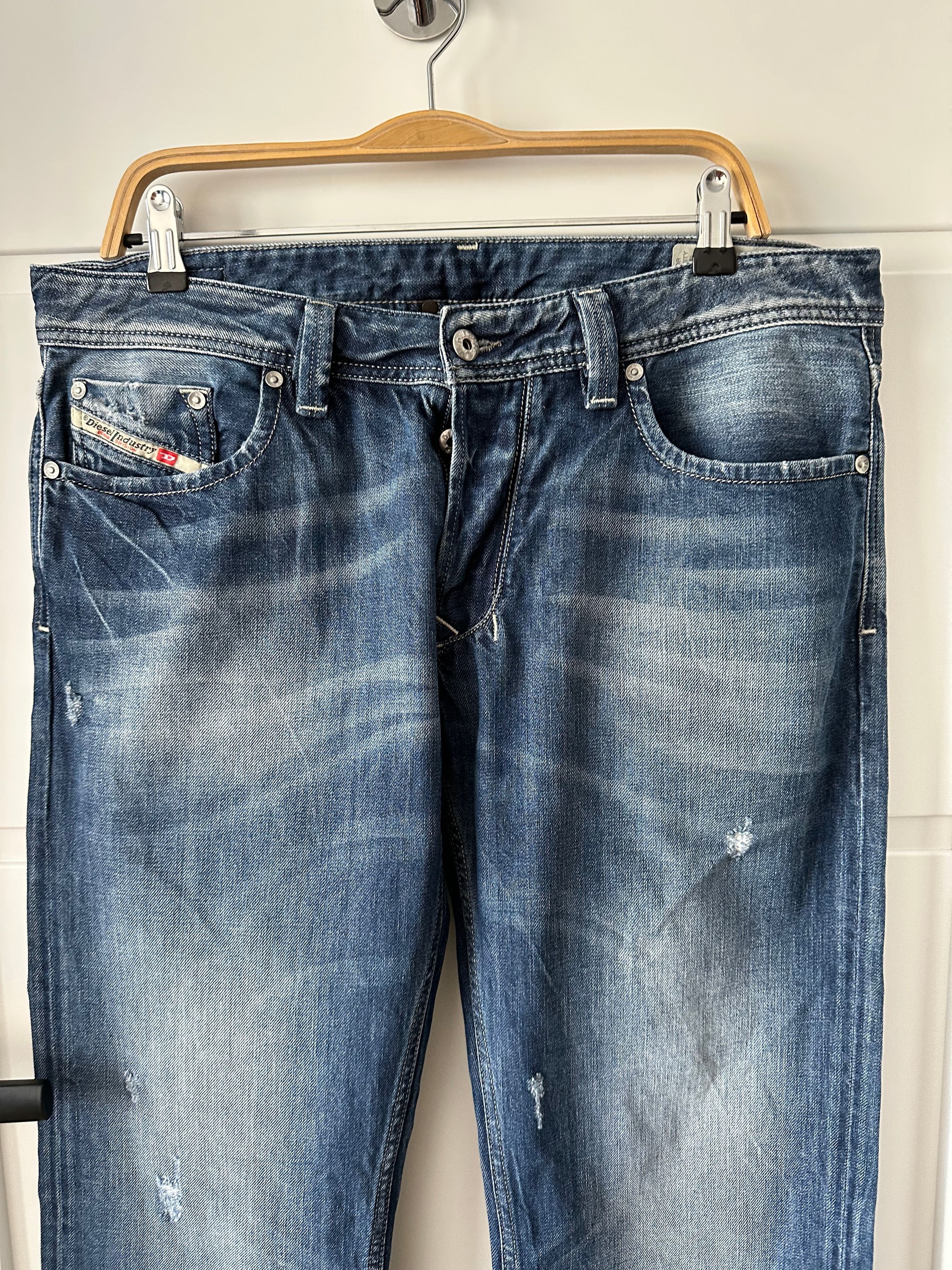 Diesel DIESEL Larkee washed blue denim regular straight pants Size US 35 - 3 Thumbnail