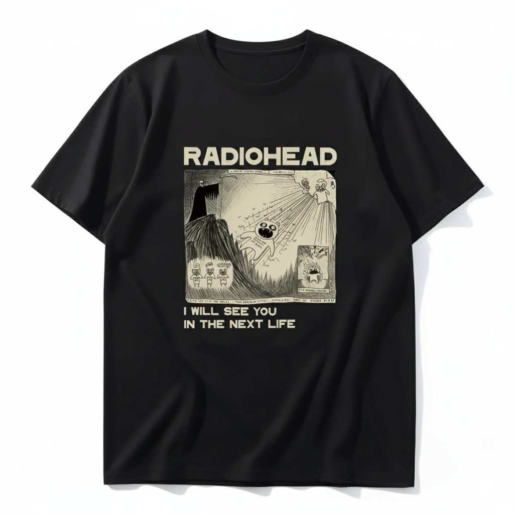 Other Streetwear Y2K Retro Gothic Radiohead Alien Print TShirt Size US M / EU 48-50 / 2 - 1 Thumbnail