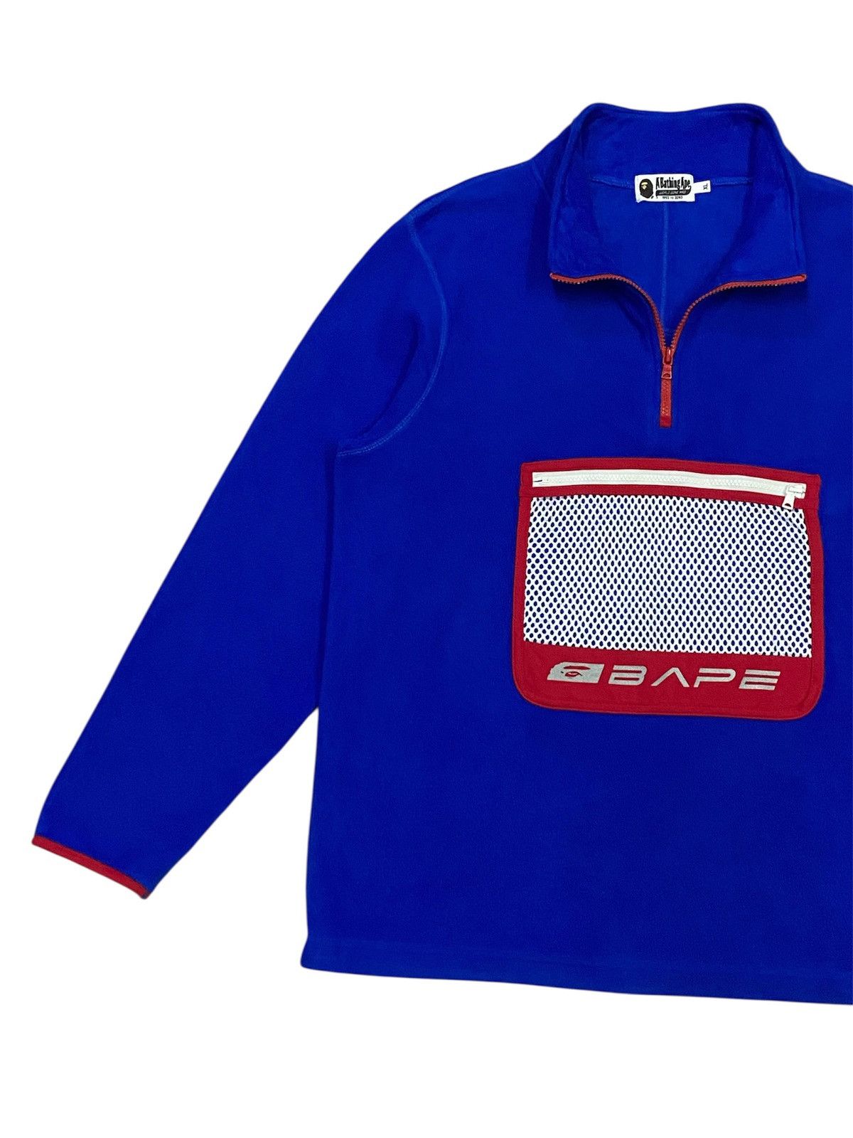 Bape A Bathing Ape Fleece Pocket Haf Zip Sweatshirt Size US XL / EU 56 / 4 - 5 Thumbnail
