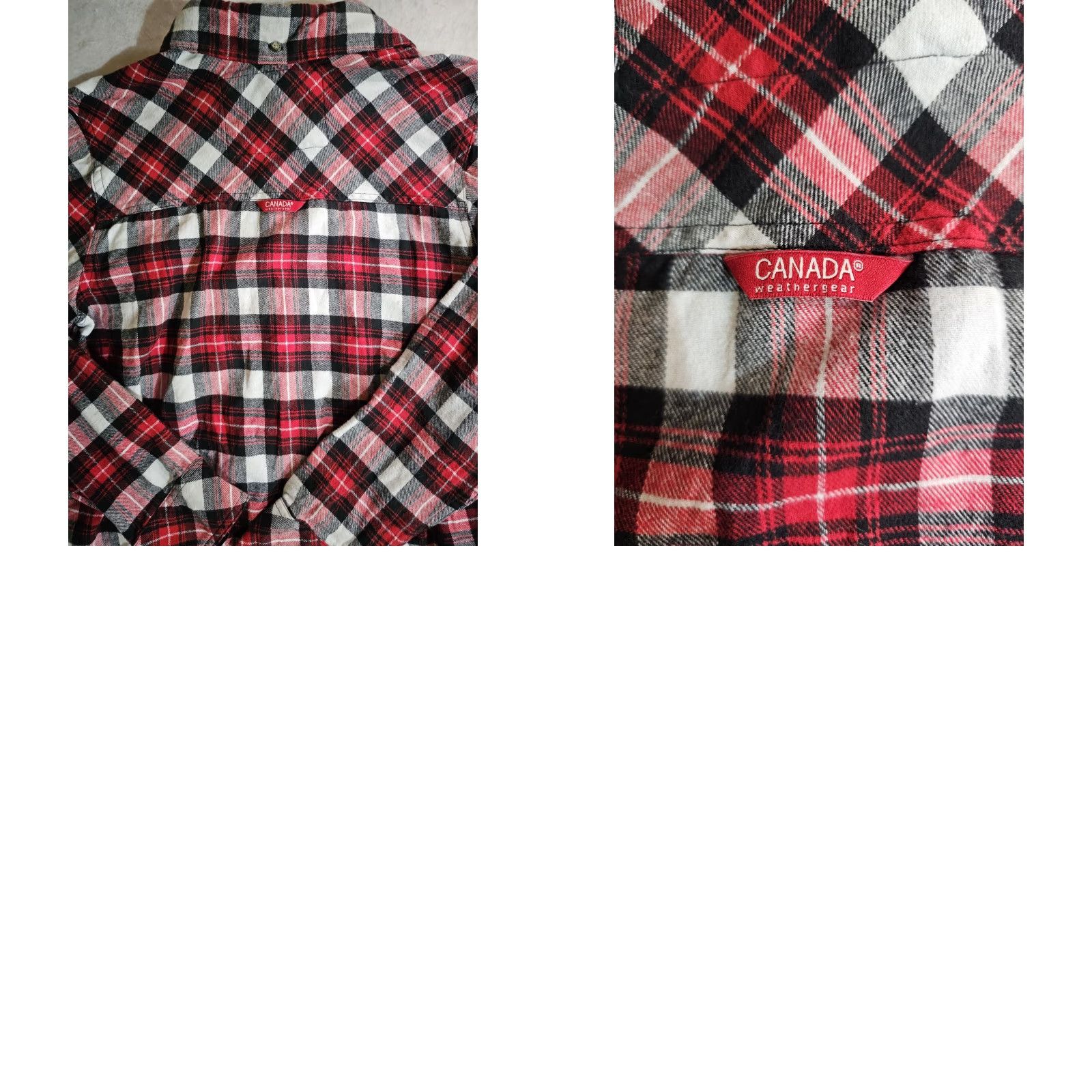 Vintage Canada Weather Gear Shirt Womens Sz Small Red/Blk Long Sleeve Button-Up Plaid Flannel 100% Cotton Casual Size S / US 4 / IT 40 - 8 Thumbnail