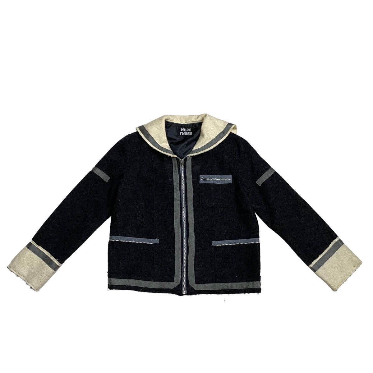 Designer HERE THERE WOOL CROPPED ZIPPER JACKET Size US S / EU 44-46 / 1 - 5 Thumbnail