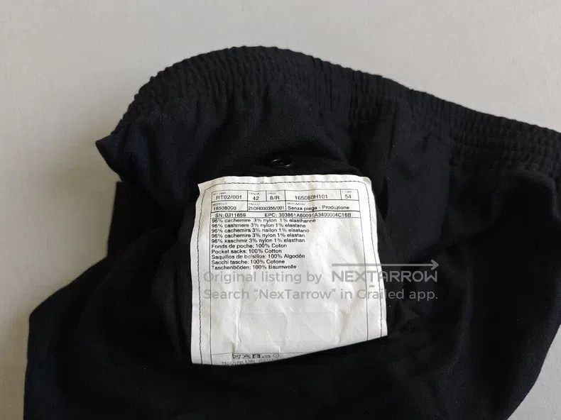 Hermes Hermes Men's cashmere casual sport pants, navy blue, 96% c Size US 42 / EU 58 - 4 Thumbnail