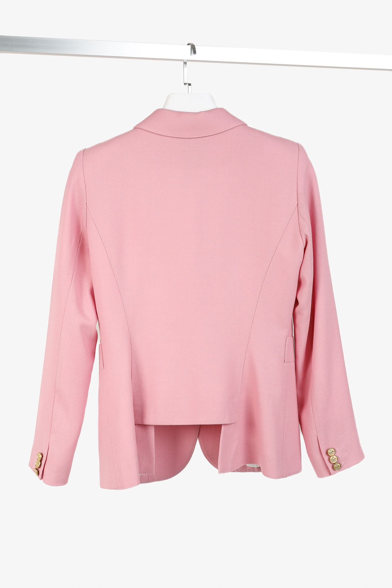 SMYTHE Smythe Duchess Rethink Pink Single-Breasted Wool Blazer Size M / US 6-8 / IT 42-44 - 2 Thumbnail