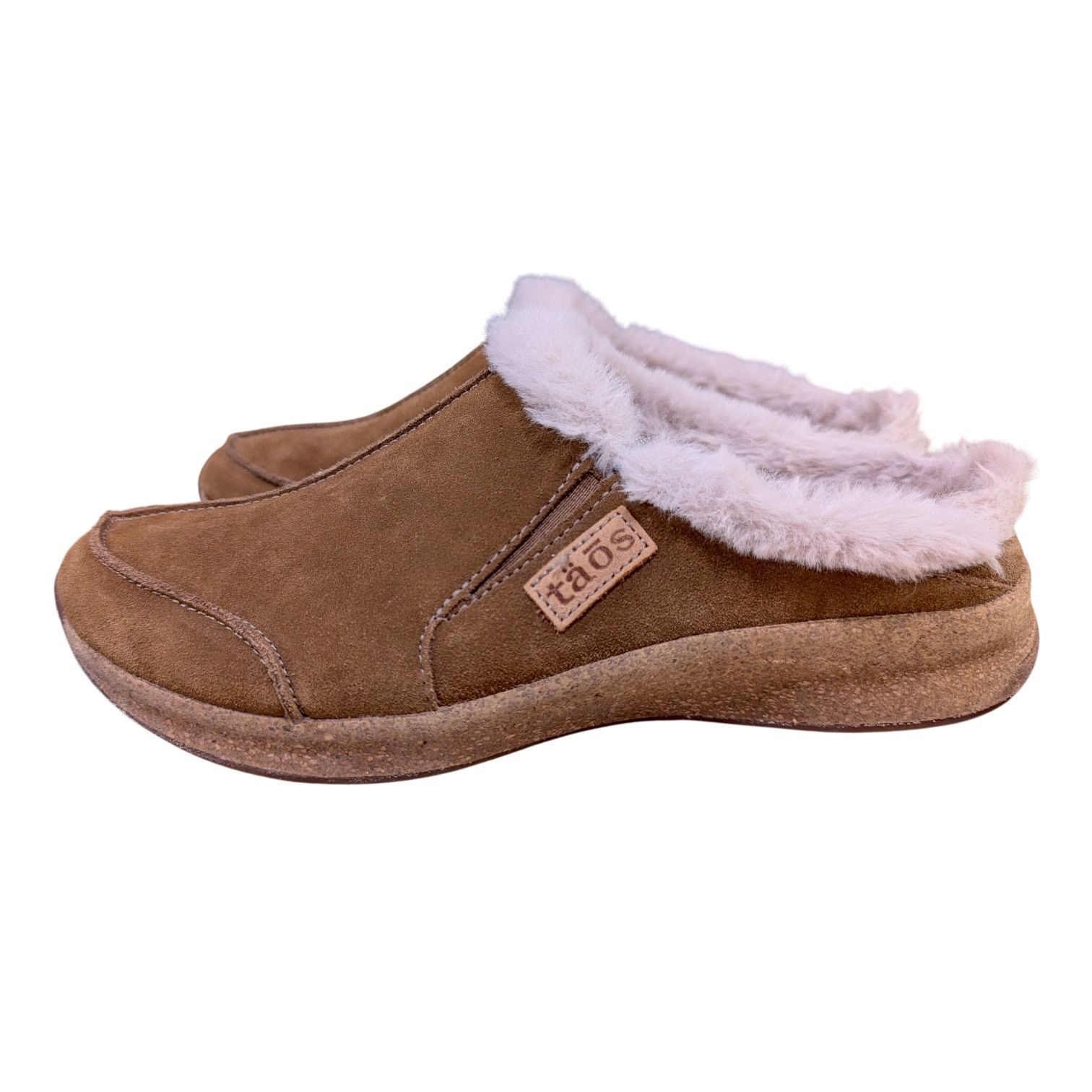 Taos Taos Future Chestnut Suede Faux Fur Slippers Clogs Mules Size US 9 / IT 39 - 4 Thumbnail