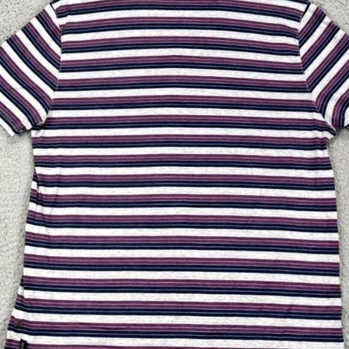 Hugo Boss HUGO BOSS Shirt Polo Slim Fit Adult XL Striped Purple Blue Rugby Men Size US XL / EU 56 / 4 - 2 Thumbnail