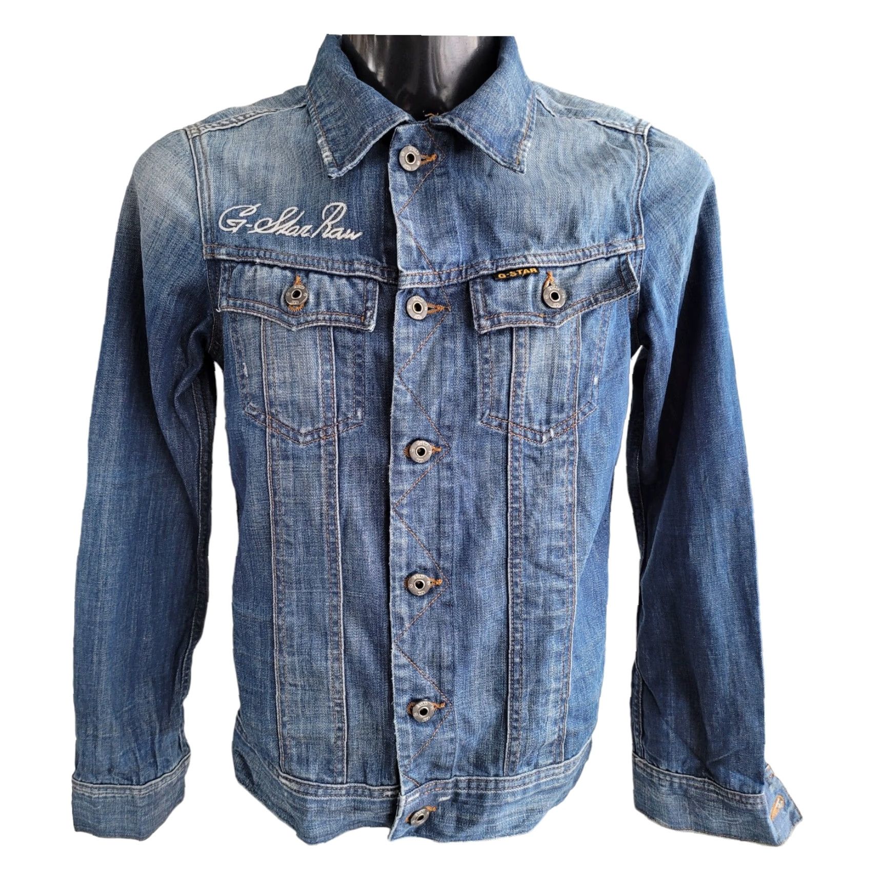 G-Star VINTAGE G-Star Denim 3301 Jacket Ladies Sz M Denim Jacket Blue 3301 90s 2000s Womens Size M / US 6-8 / IT 42-44 - 2 Thumbnail