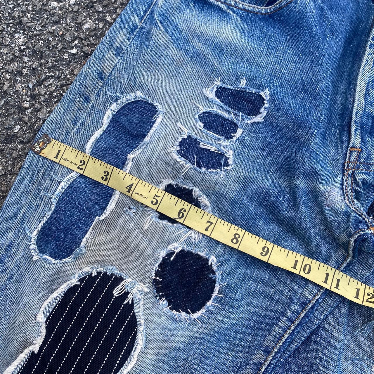 Levi's 💥Best offer💥Vintage 90s Levis 501 Patchwork Denim Size US 32 / EU 48 - 4 Thumbnail