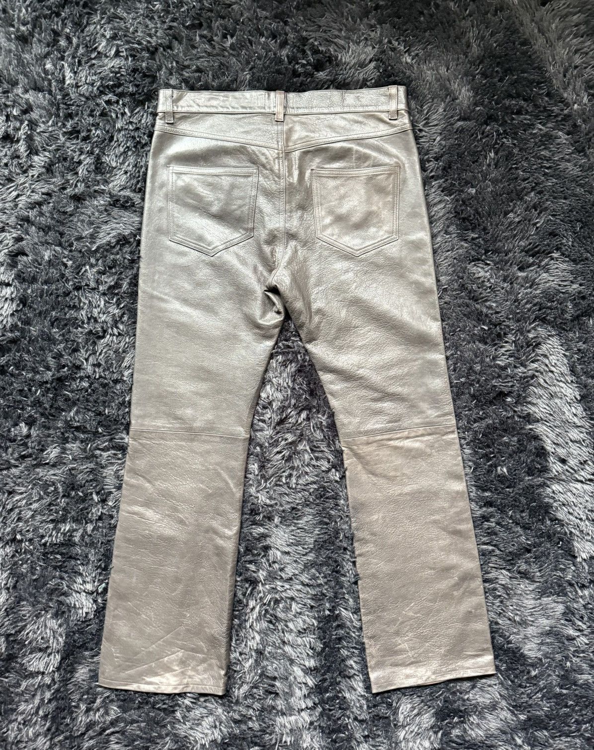 Enfants Riches Deprimes Lambskin Leather Flared Pants Spring 2023 Size US 34 / EU 50 - 2 Thumbnail