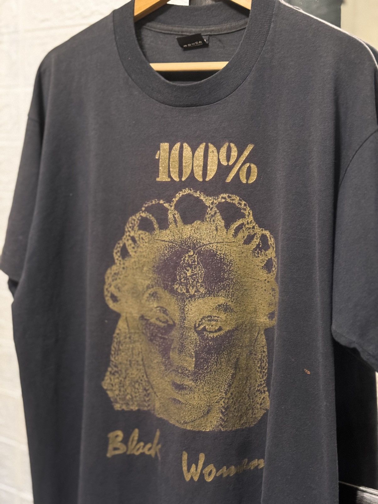 Rap Tees Vintage 90s 100% Black Womens Just Do it faded black tees Size US XL / EU 56 / 4 - 3 Thumbnail