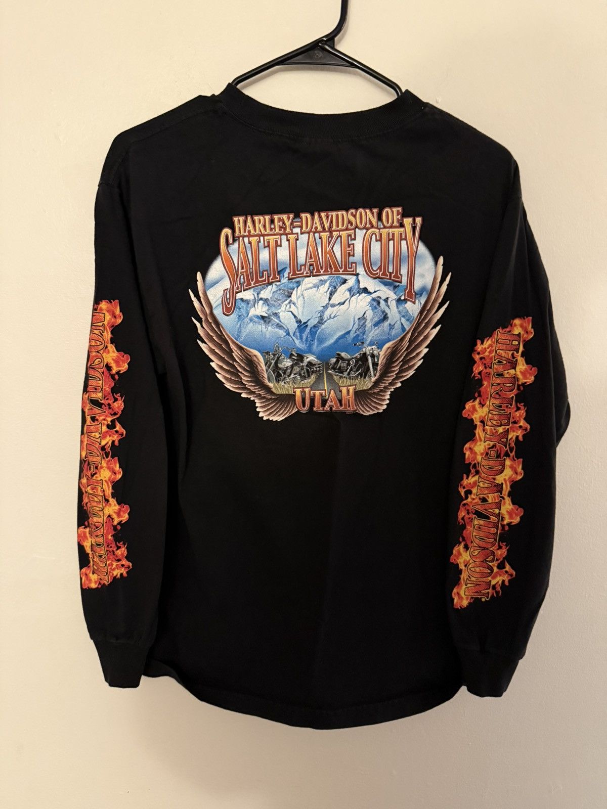 Harley Davidson Vintage Harley Davidson Flame Long Sleeve 4GSELLER Size US M / EU 48-50 / 2 - 4 Thumbnail