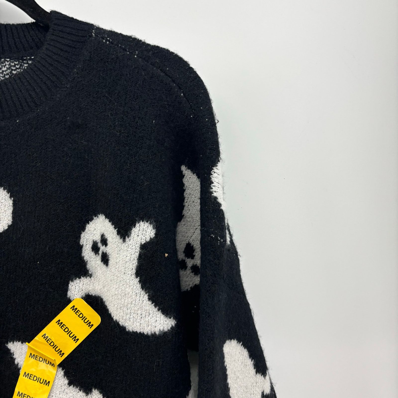 Vince Camuto Vince Camuto Womens Med Black White Ghost Halloween Sweater Size M / US 6-8 / IT 42-44 - 21 Thumbnail
