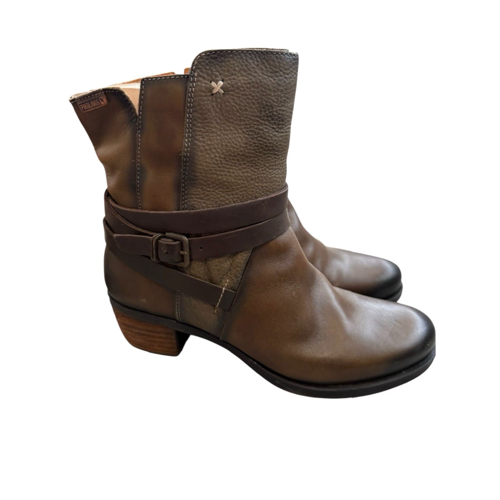 Vintage Pikolinos Connelly Western Boots Brown Leather Women EU 42 Zip Boots Size US 9 / IT 39 - 3 Thumbnail