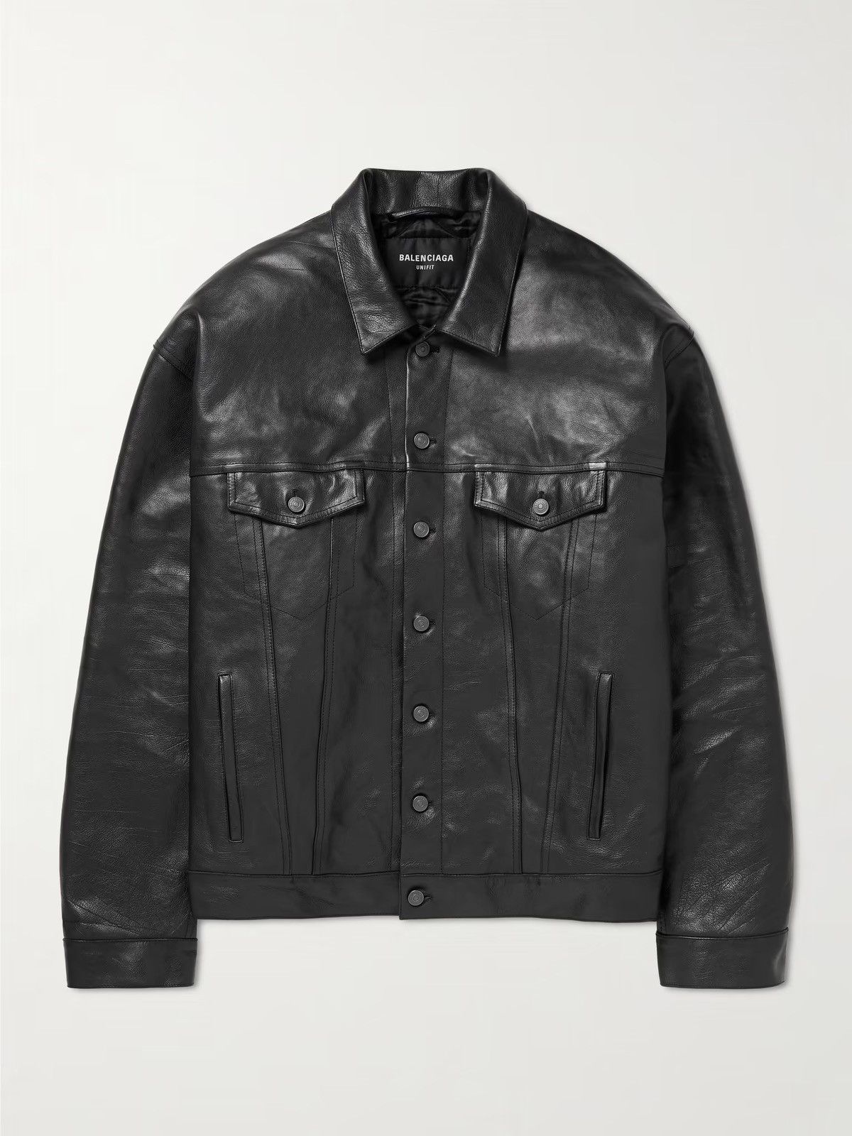 Balenciaga NEW - Summer 23 Buffalo Denim Style Trucker Leather Jacket S Size US S / EU 44-46 / 1 - 17 Thumbnail