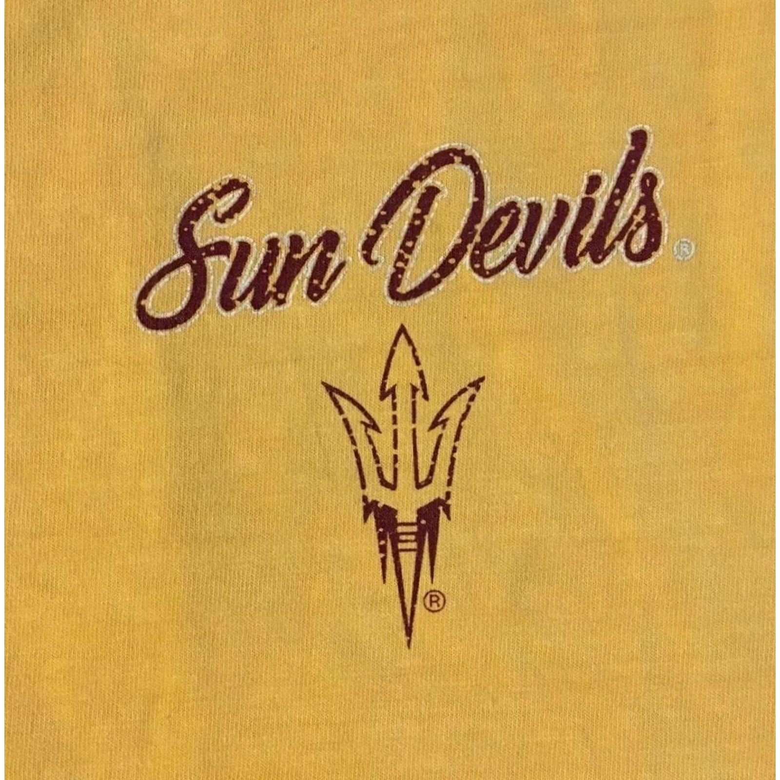 Vintage VINTAGE ASU Sun Devils T-Shirt Sleeveless L Yellow 90s Grunge Track & Field College Refurbished Fork Em Tank Top Mens Size US L / EU 52-54 / 3 - 4 Thumbnail