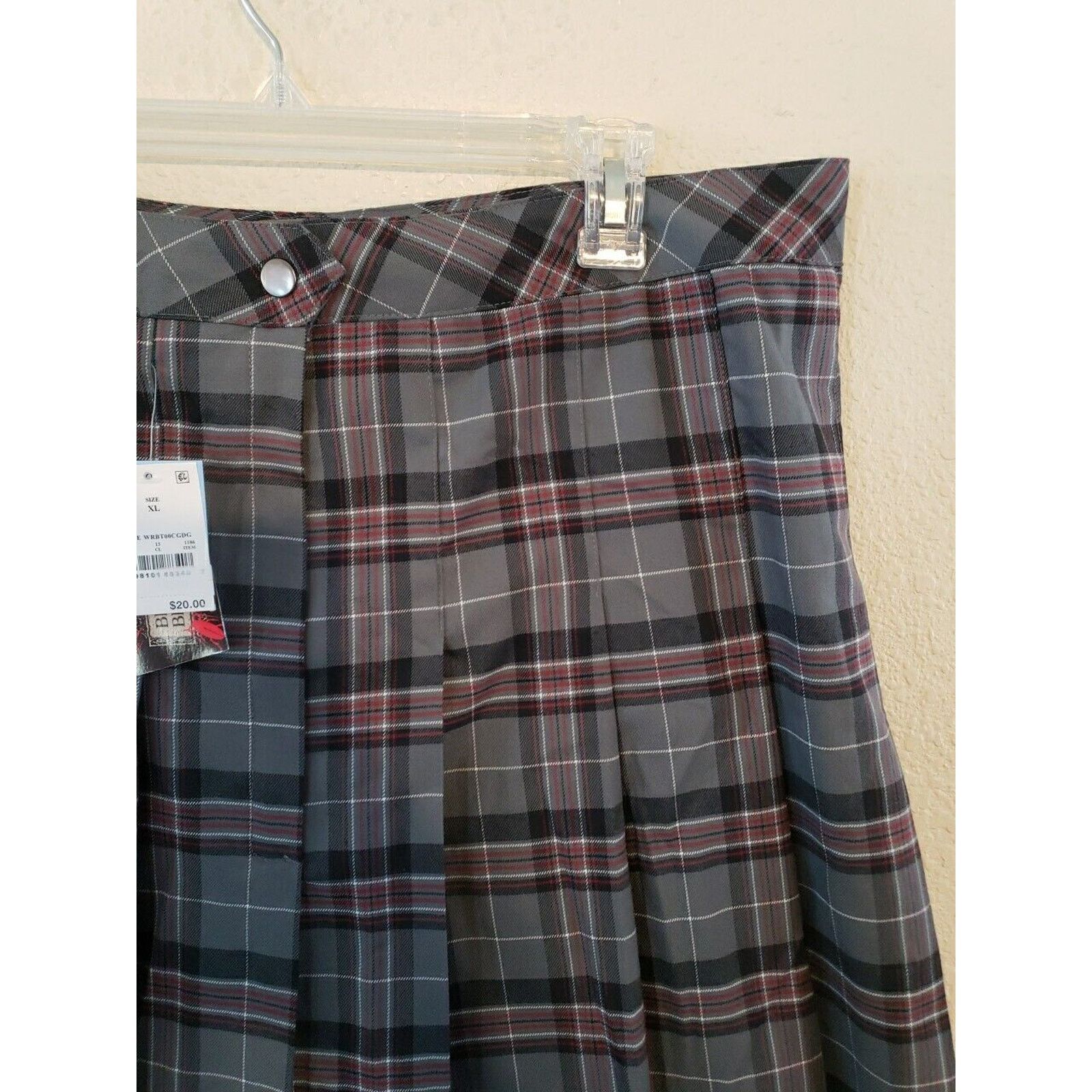 Other Beetlejuice Plaid Skirt Preppy Bugs XL Skort Pleated Goth Size 30" / US 8 / IT 44 - 5 Thumbnail