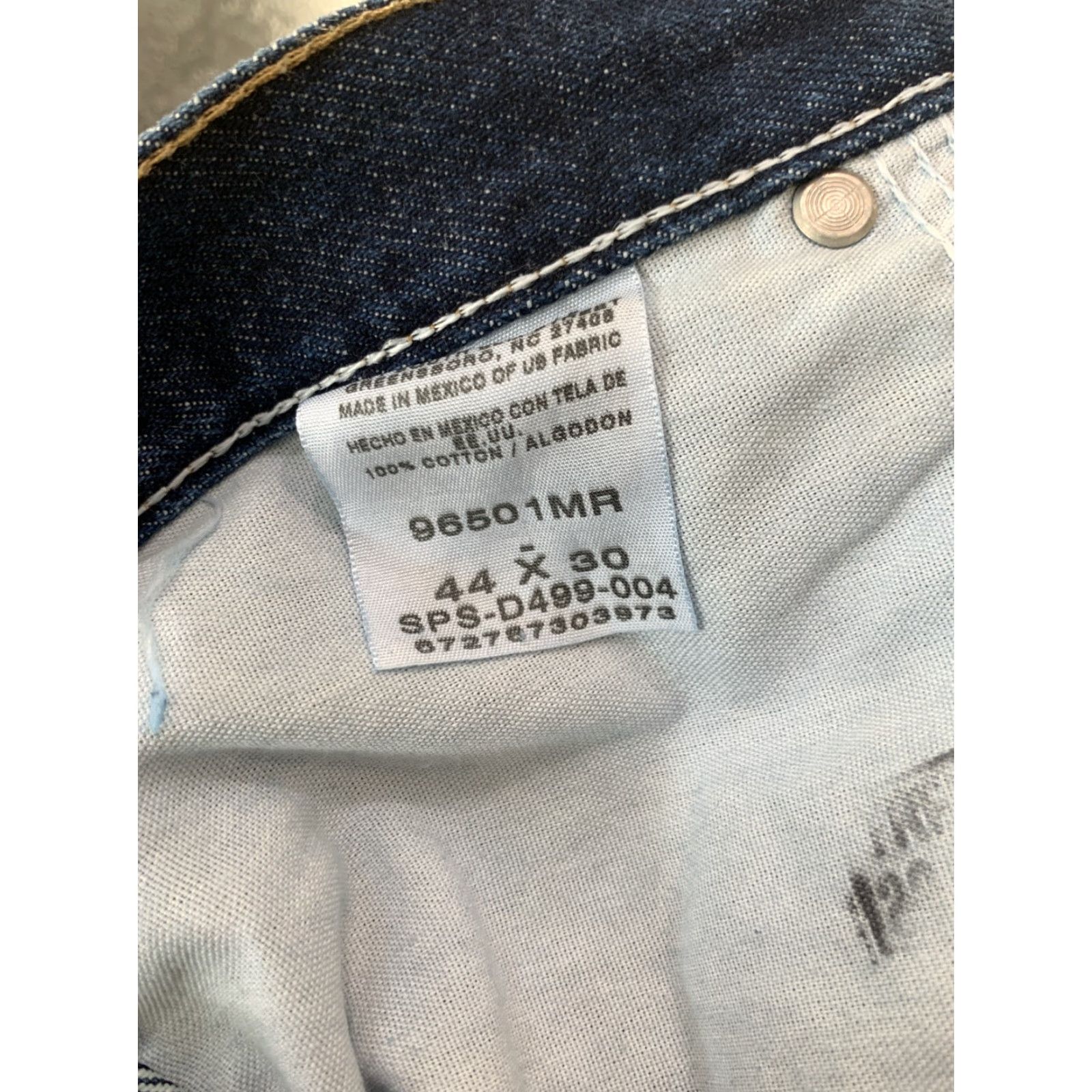 Wrangler Wrangler Jeans 44x30 Blue Denim Straight Fit Comfort Easy Care Regular Mens Size US 44 / EU 60 - 3 Thumbnail