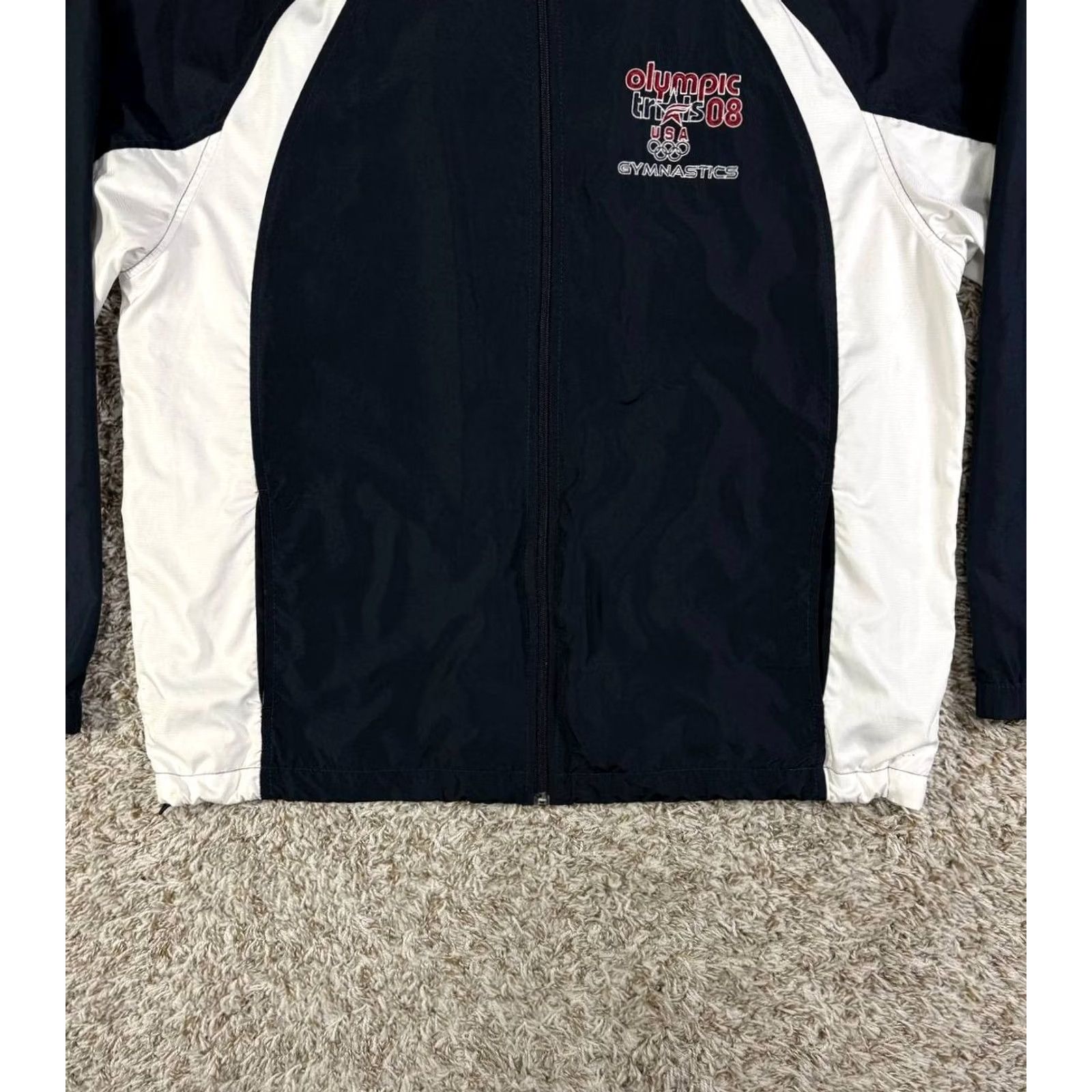 Vintage VINTAGE SPORT-TEK Jacket Windbreaker Olympic 2008 Men's Large Black Size US L / EU 52-54 / 3 - 3 Thumbnail