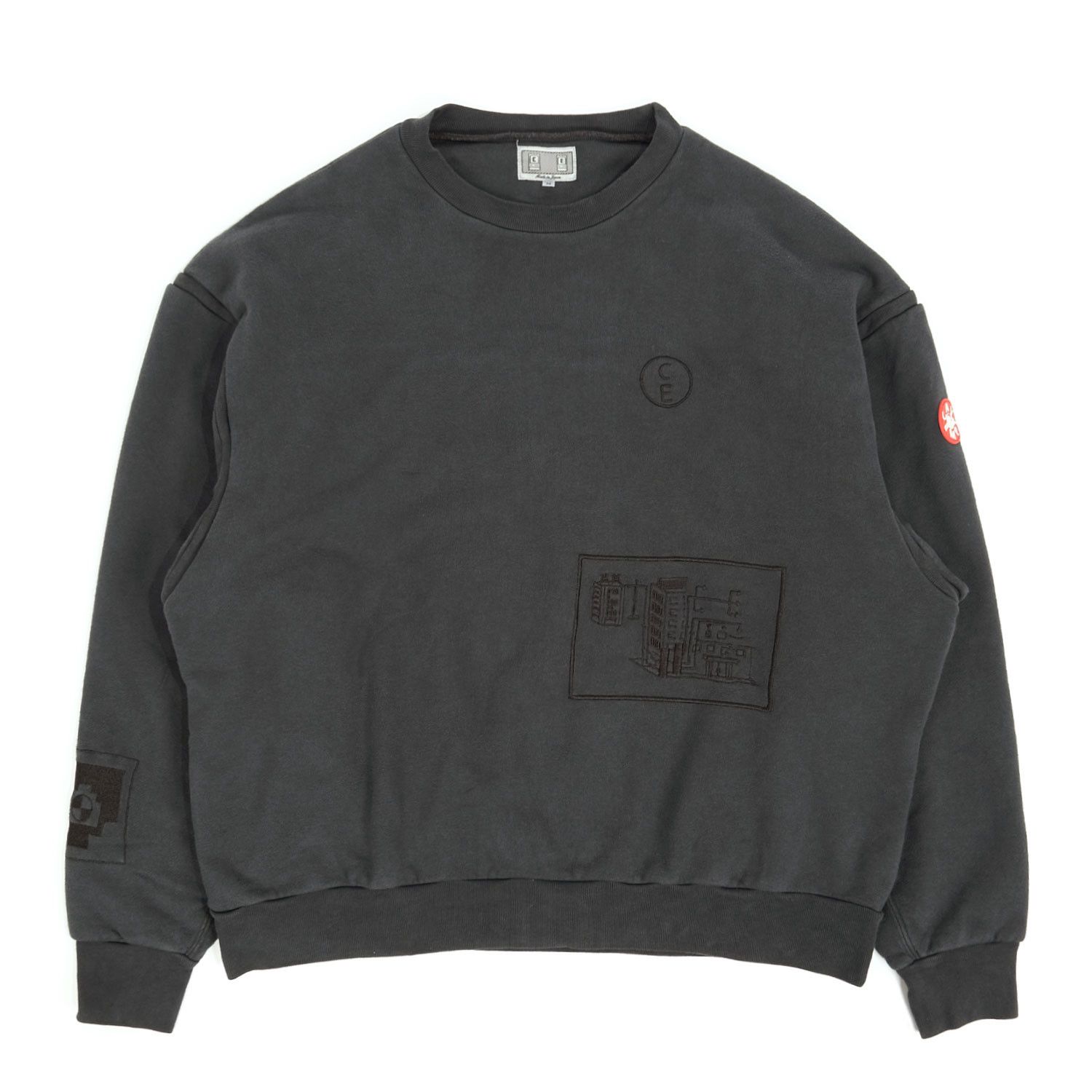 C.E OVERDYE DOUBLE FACE CREW NECK-