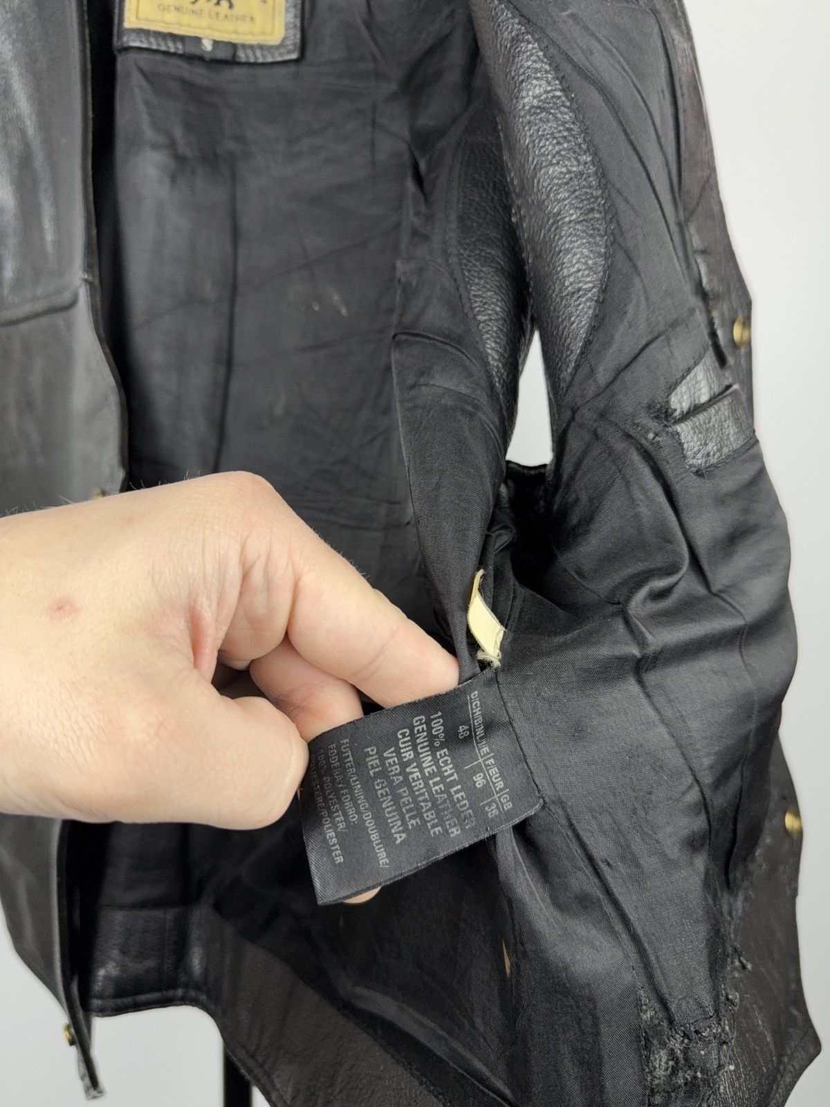Leather Vintage 90s Retro Leather Moto Biker Rock Opium Vest Size S Size US S / EU 44-46 / 1 - 15 Thumbnail