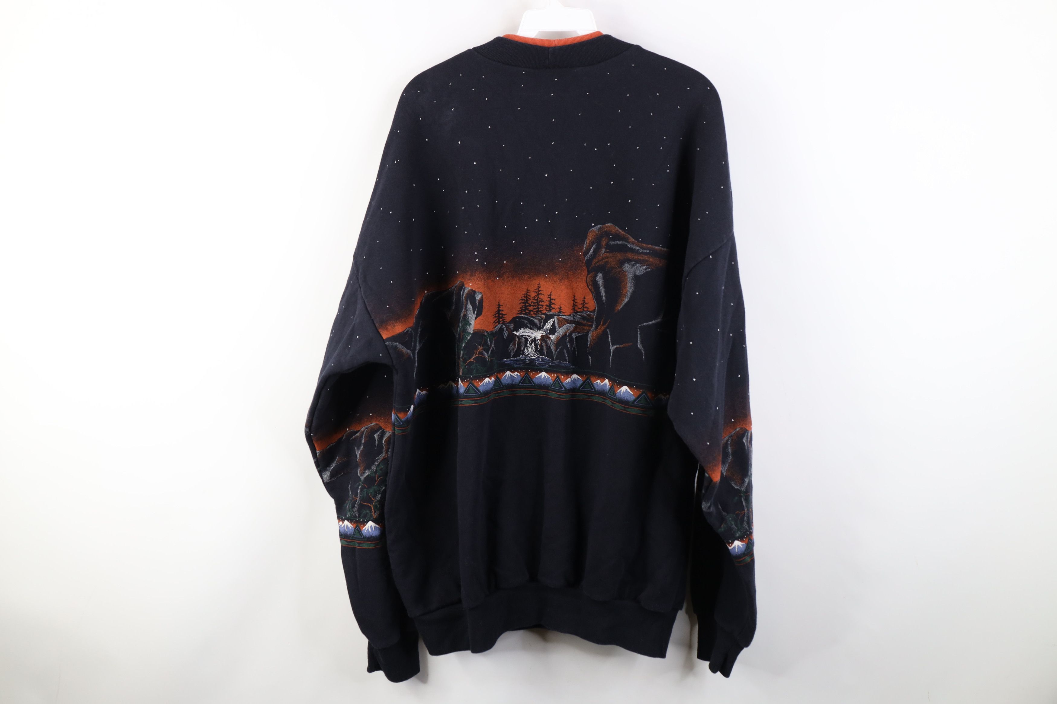 Vintage Vuntage 90s Streetwear Mountain Over Print Sweatshirt USA Size XXL / US 16-18 / IT 52-54 - 13 Thumbnail