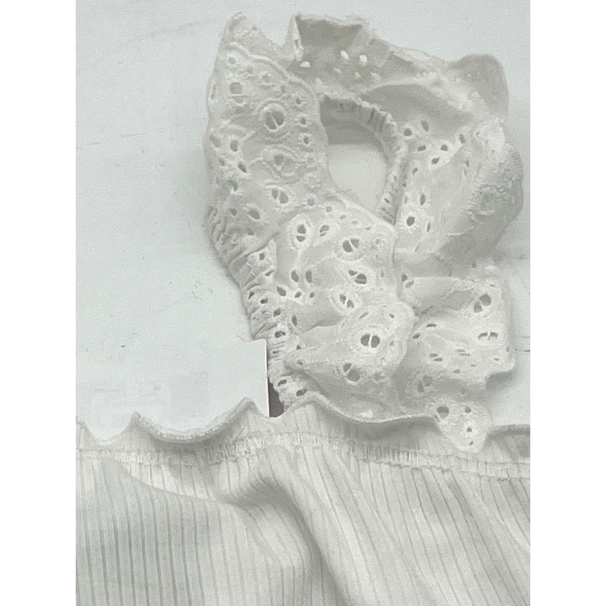 Other Good Luck Gem Eyelet Trim Tank Top In Off White, M Size M / US 6-8 / IT 42-44 - 6 Thumbnail