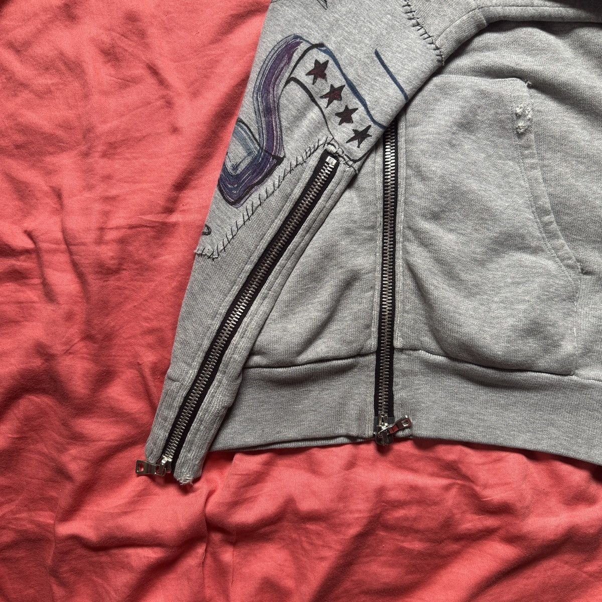 Balmain Balmain SS11 Tiger patched distressed hoodie Size US XS / EU 42 / 0 - 7 Thumbnail