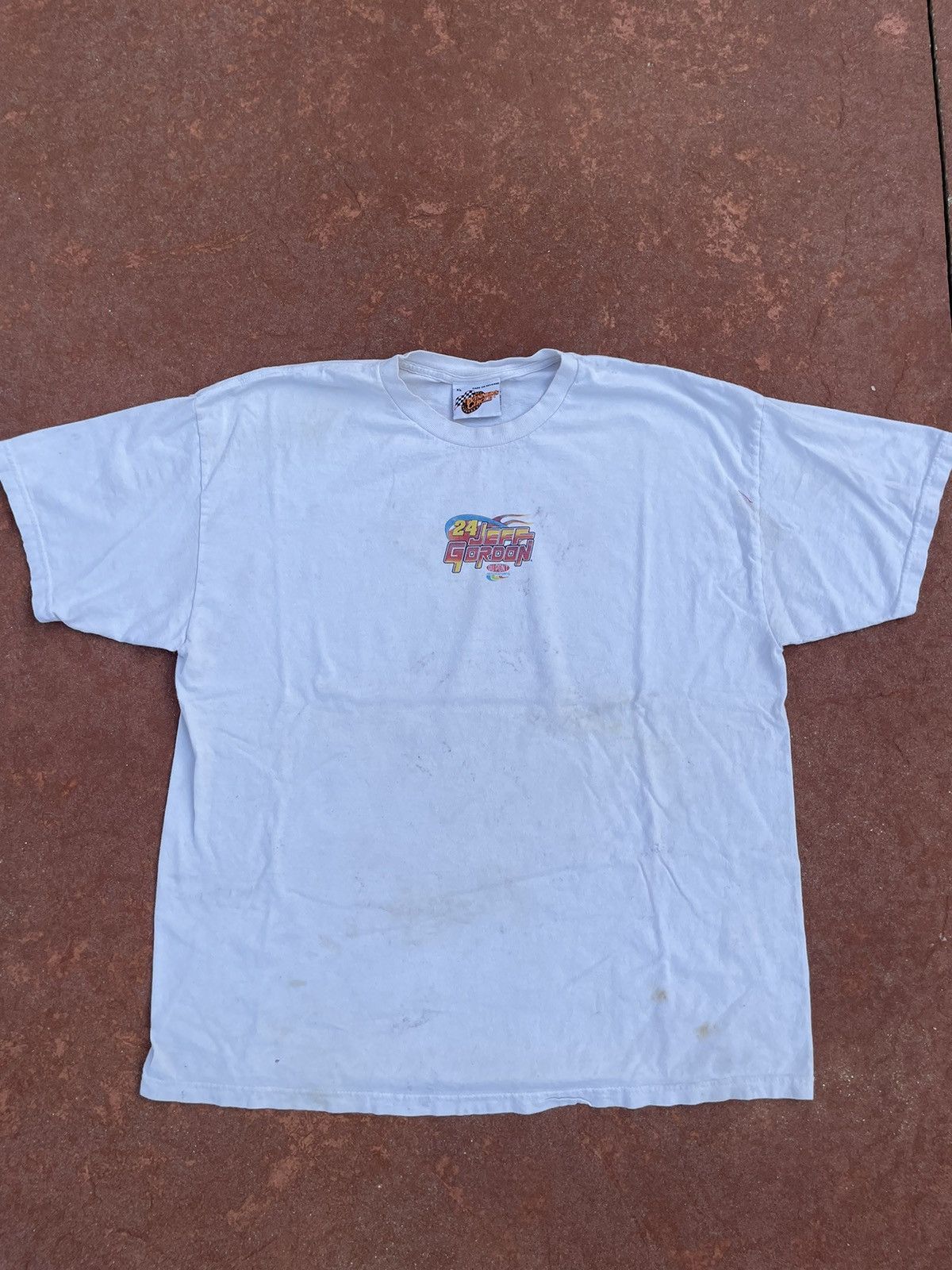 NASCAR Vintage Y2K 03 Jeff Gordon Flames NASCAR Racing Faded Tee Size US XL / EU 56 / 4 - 3 Thumbnail