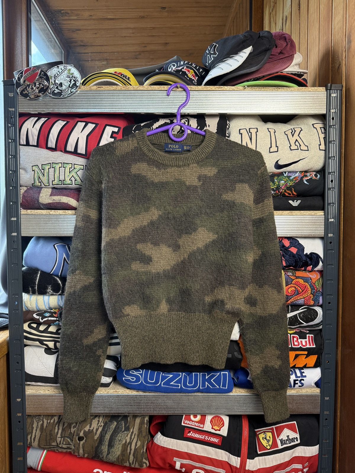 Polo Ralph Lauren Polo Ralph Lauren wool camo sweater jumper Size XS / US 0-2 / IT 36-38 - 1 Thumbnail