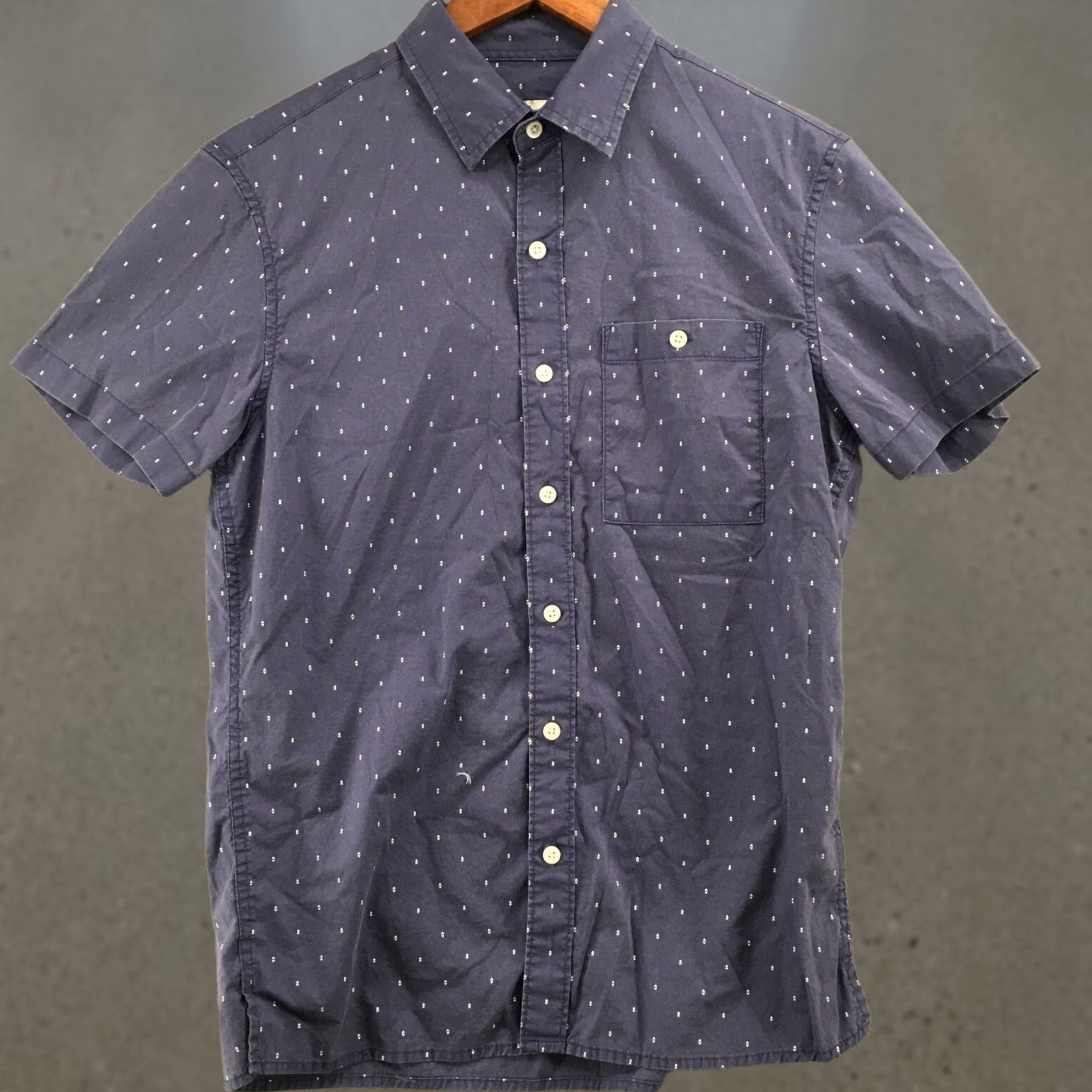 American Eagle Outfitters American Eagle Outfitters Button-Up Short Sleeve Shirt Mens XS Blue Multicolor Cotton Blend Size US XS / EU 42 / 0 - 1 Thumbnail