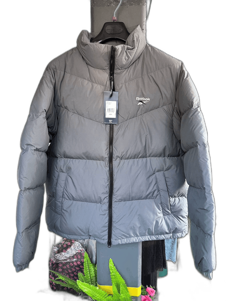 Reebok grey down jacket