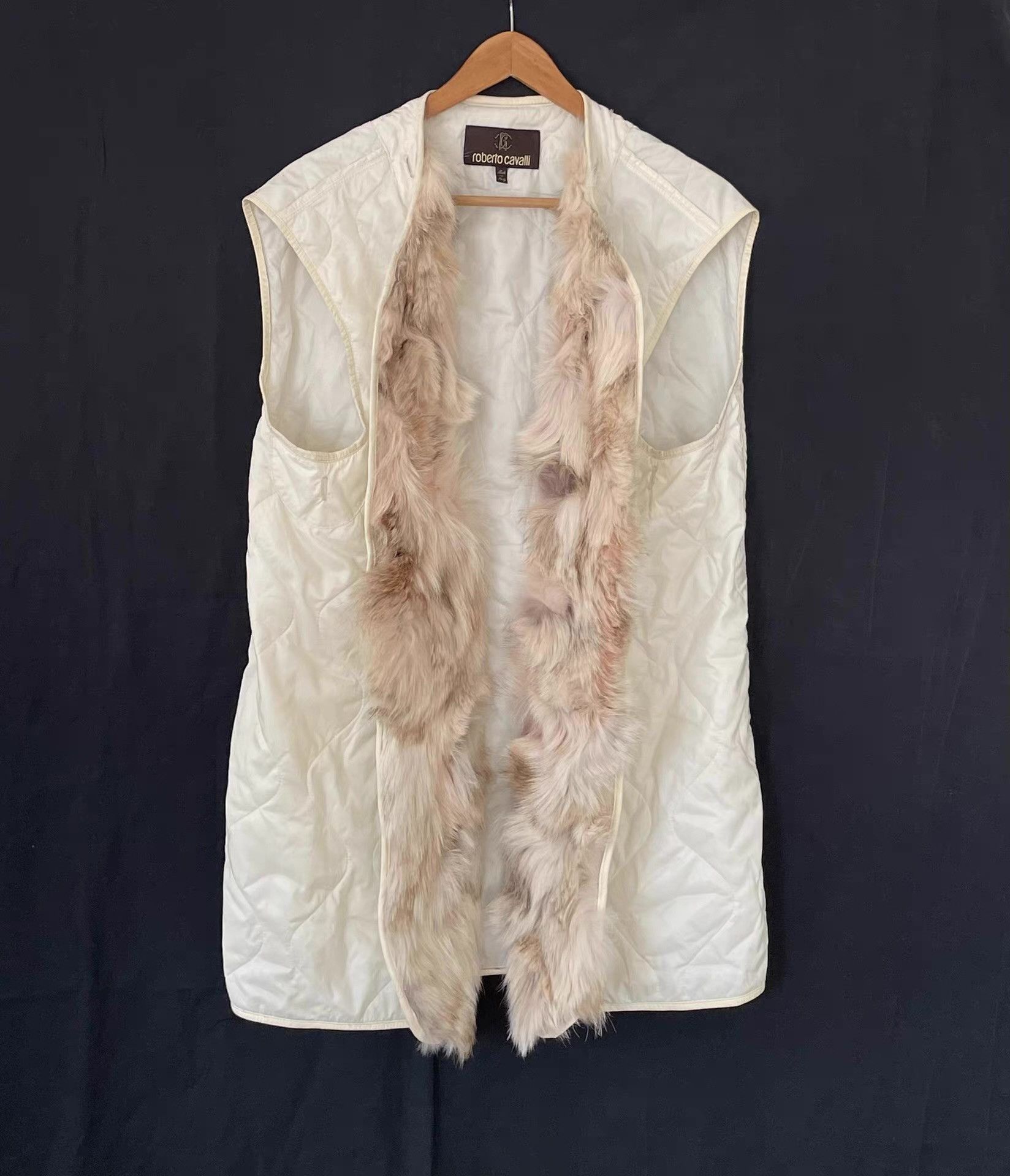 Roberto Cavalli Roberto Cavalli Fur-Trimmed Quilted Vest Ｑ21 Size US M / EU 48-50 / 2 - 1 Thumbnail