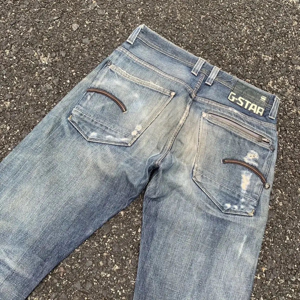G-Star STEALS💥G-Star Raw Denim 30x33 Jeans Ripped Pants Made Italy Size US 30 / EU 46 - 18 Thumbnail