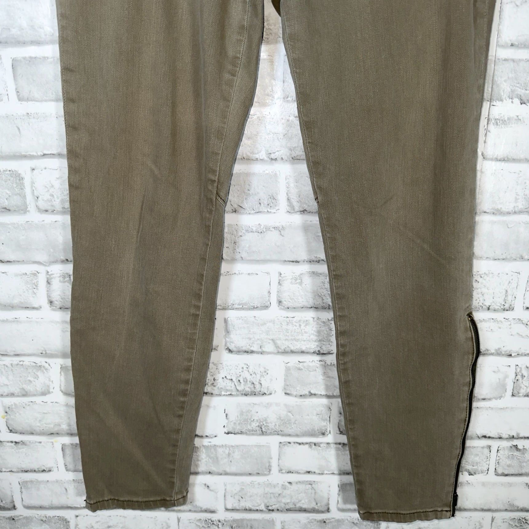 Vintage Pilcro And The Letter Press Serif Ankle Zip Pants Womens Size 30 x 26 Chino Brownish Green Ankle Zip Size 30" / US 8 / IT 44 - 3 Thumbnail