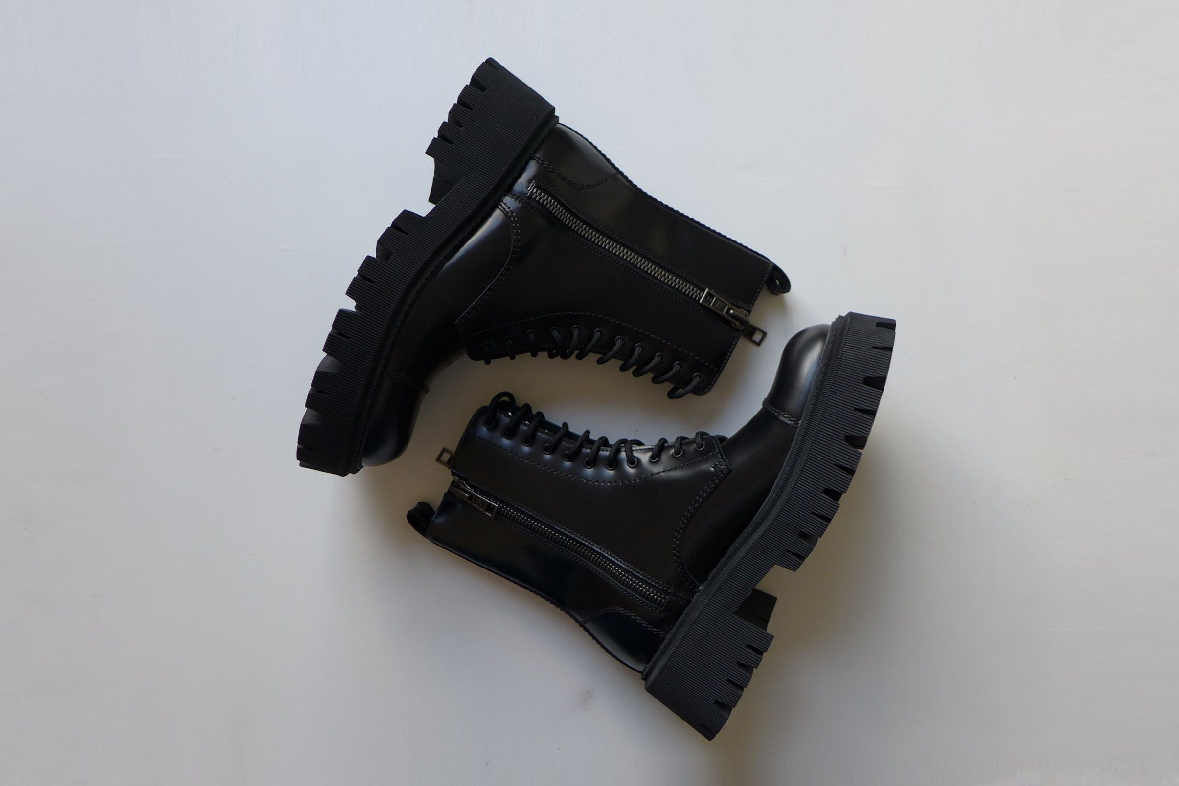 Balenciaga Balenciaga Tractor Boots - Black Calf Leather Size US 6 / EU 39 - 1 Thumbnail