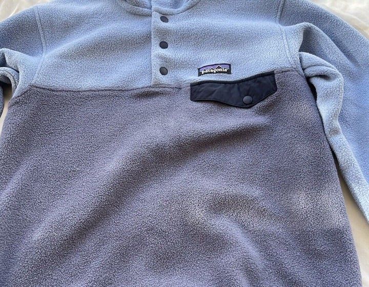 Patagonia × Vintage Patagonia Men's Synchilla Vtg Snap Fleece Jacket Blue Sz XXS Size US XXS / EU 40 - 6 Thumbnail