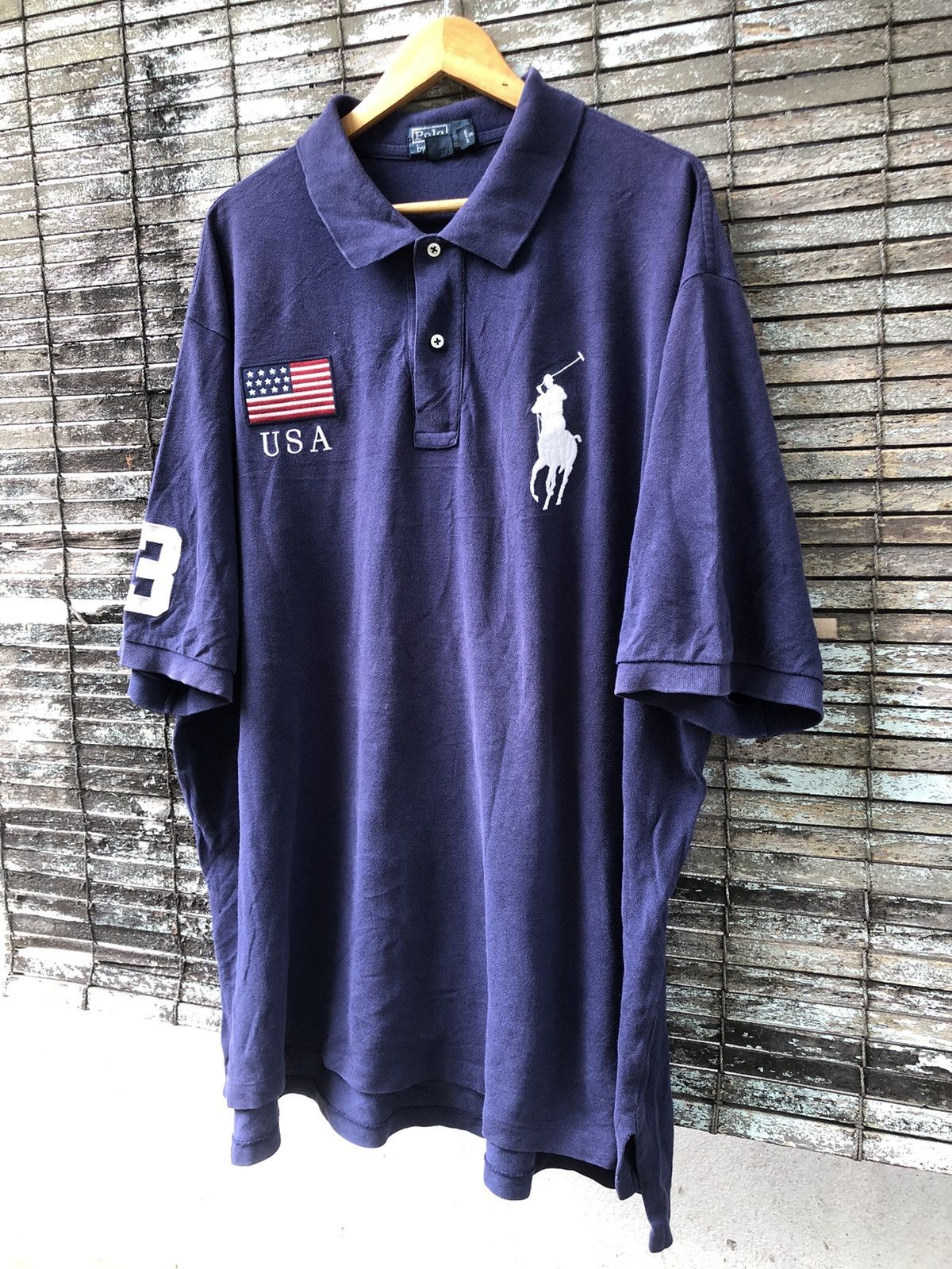 Polo Ralph Lauren 🔥Vintage🔥Polo Ralph Lauren United State ‘3’ Shirts Size US XXL / EU 58 / 5 - 13 Thumbnail