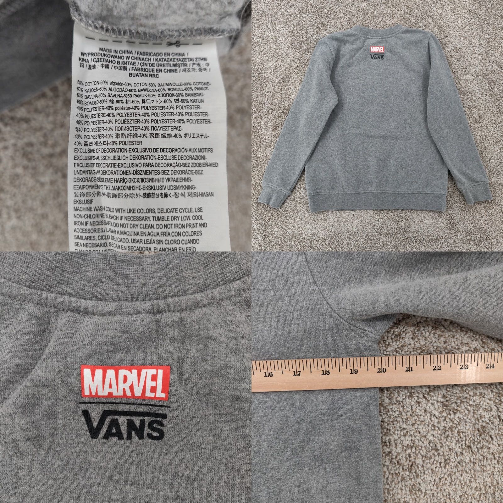 Vans Vans Marvel Sweatshirt Womens Small S Grey Sweater Off The Wall Skate Comics Size S / US 4 / IT 40 - 8 Thumbnail