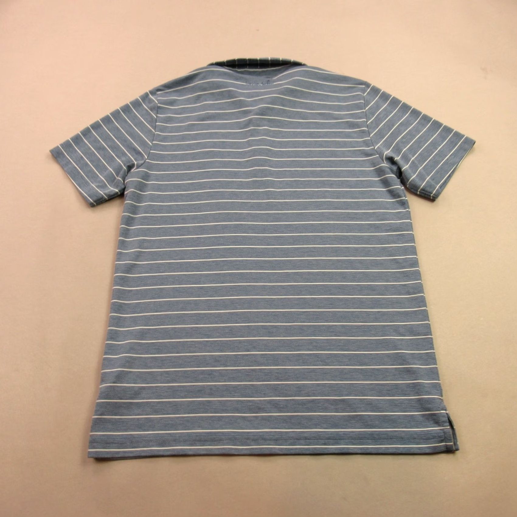 TravisMathew Travis Mathew Polo Shirt Mens Medium Short Sleeve Stripes Blue Outdoor Golf Shirt Size US M / EU 48-50 / 2 - 6 Thumbnail
