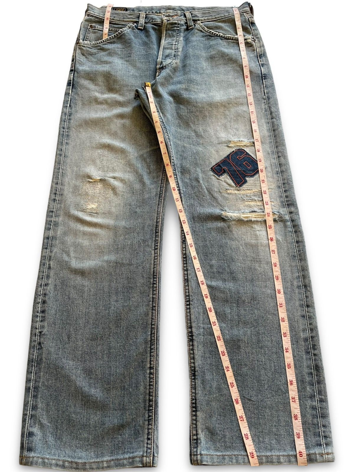 Lee Vintage 80s Lee Riders Selvedge Sanforized Baggy Style Jeans Size US 32 / EU 48 - 13 Thumbnail