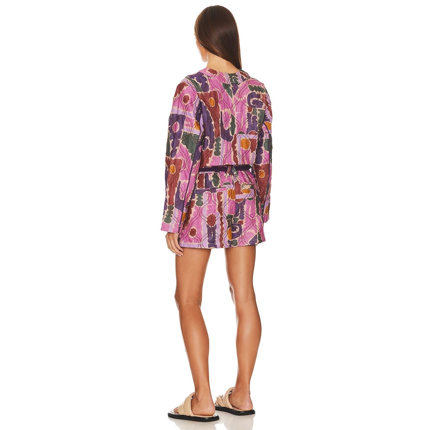Free People NWT Atlas Quilted One-Piece Romper $228 MEDIUM Berry Combo Size 32" / US 10 / IT 46 - 6 Thumbnail