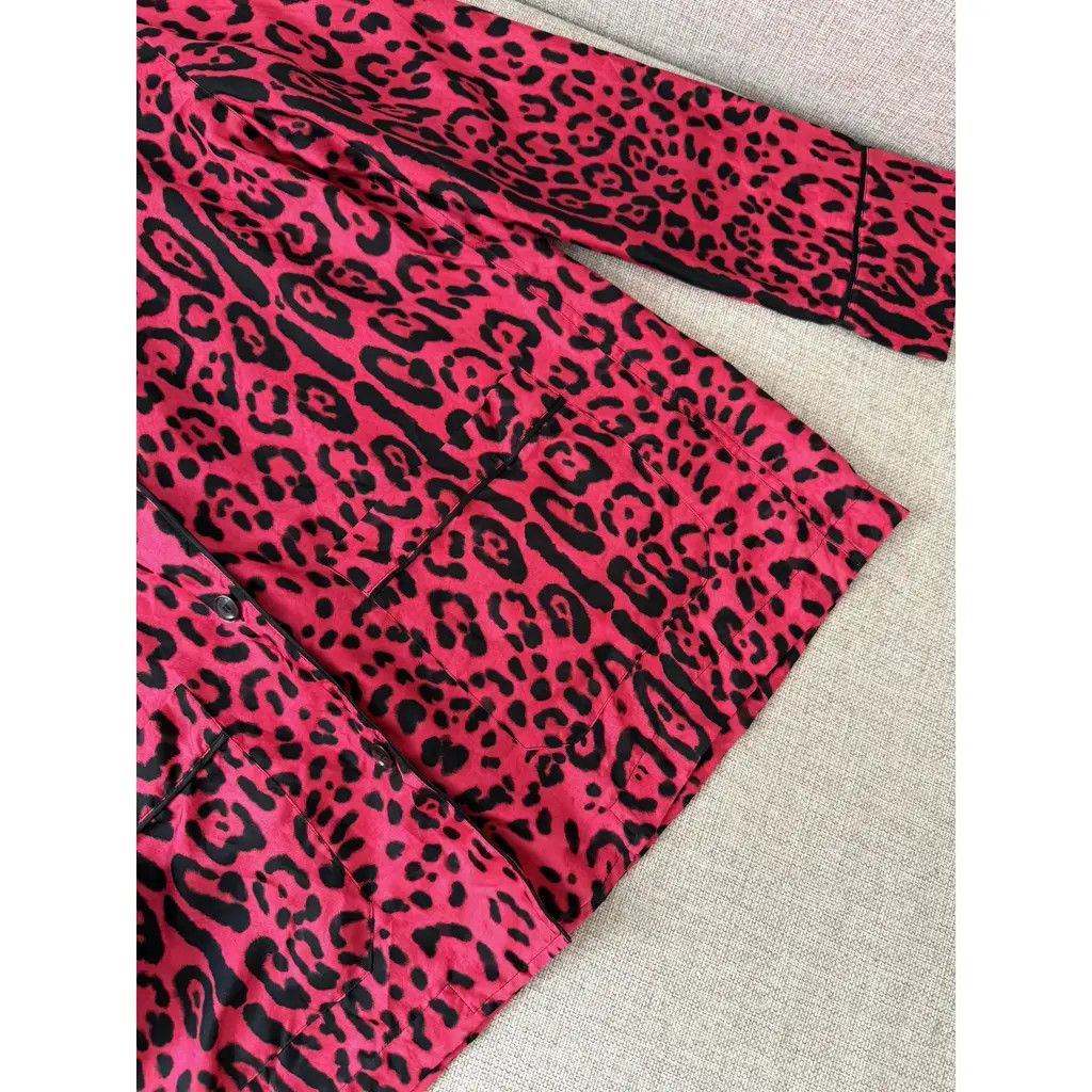 Dolce & Gabbana Dolce & Gabbana Fuchsia Leopard Silk Lounge Set IT38 Size 26" / US 2 / IT 38 - 5 Thumbnail